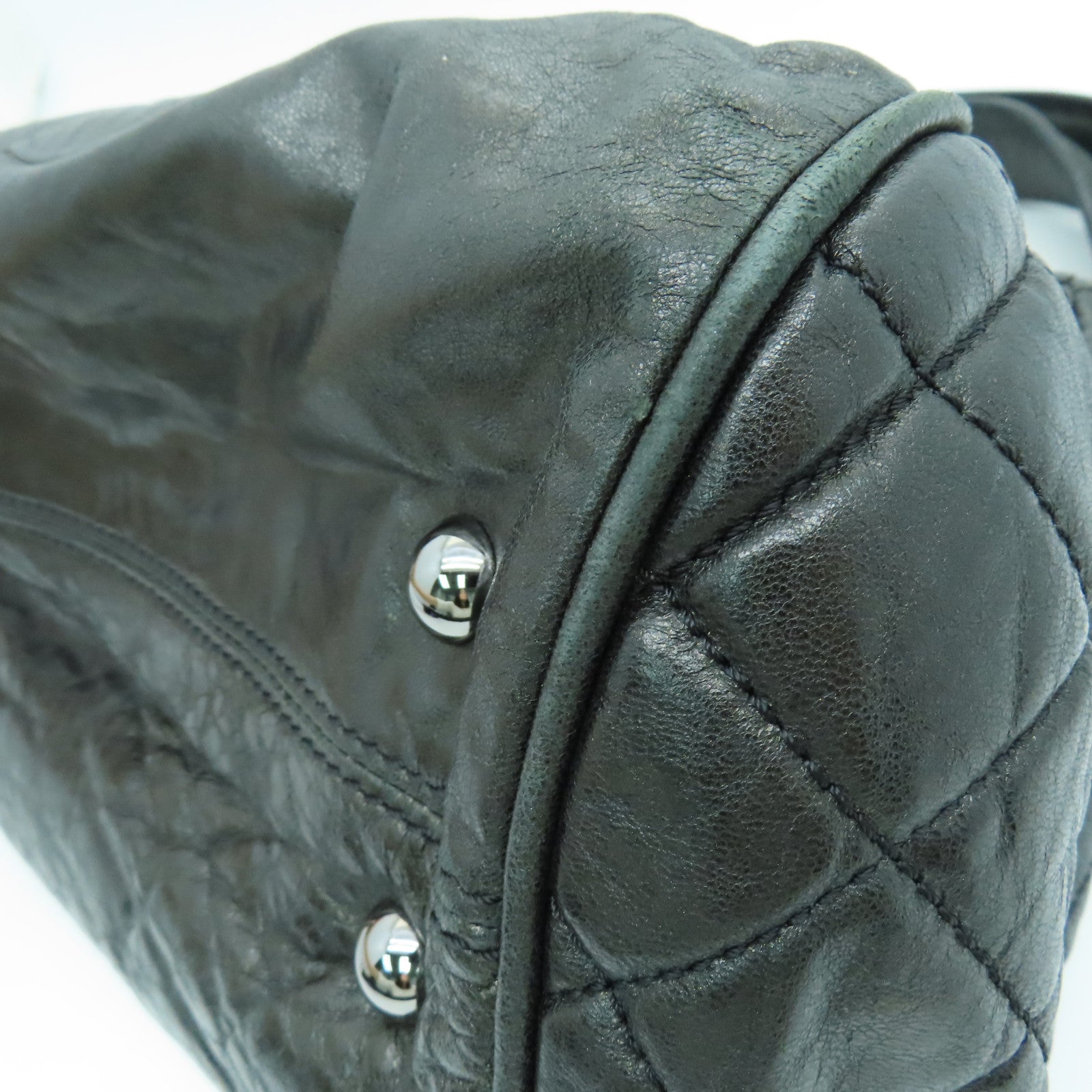 CHANEL 牛皮皮革Shoulder Bag银扣手挽袋/肩背袋