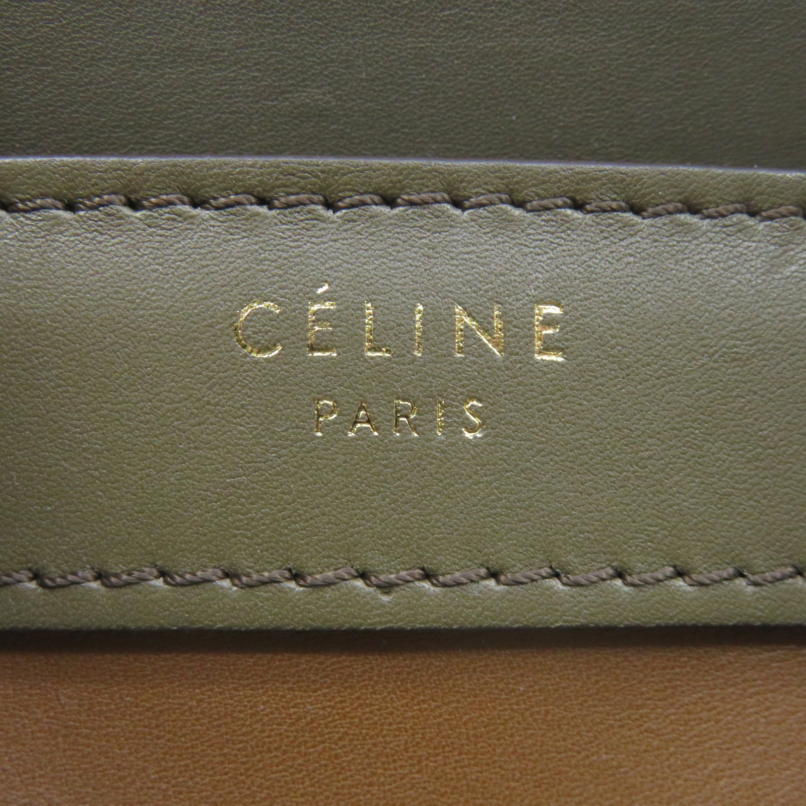 CELINE 牛皮皮革Nano金扣手挽肩背兩用袋啡色/深藍色/卡其色