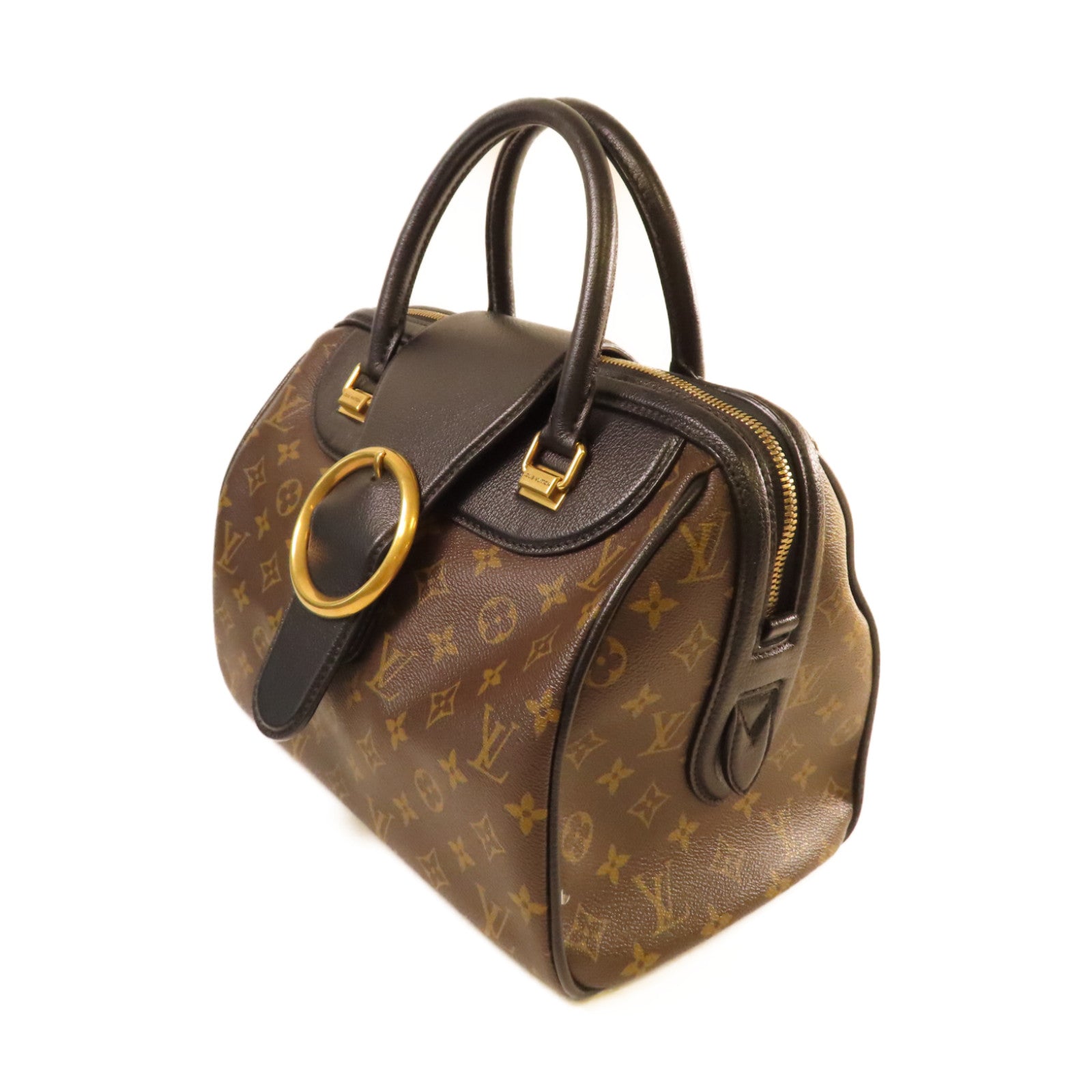 LOUIS VUITTON Monogram Golden Arrow Speedy 30 Handbag金扣手挽袋啡色/黑色