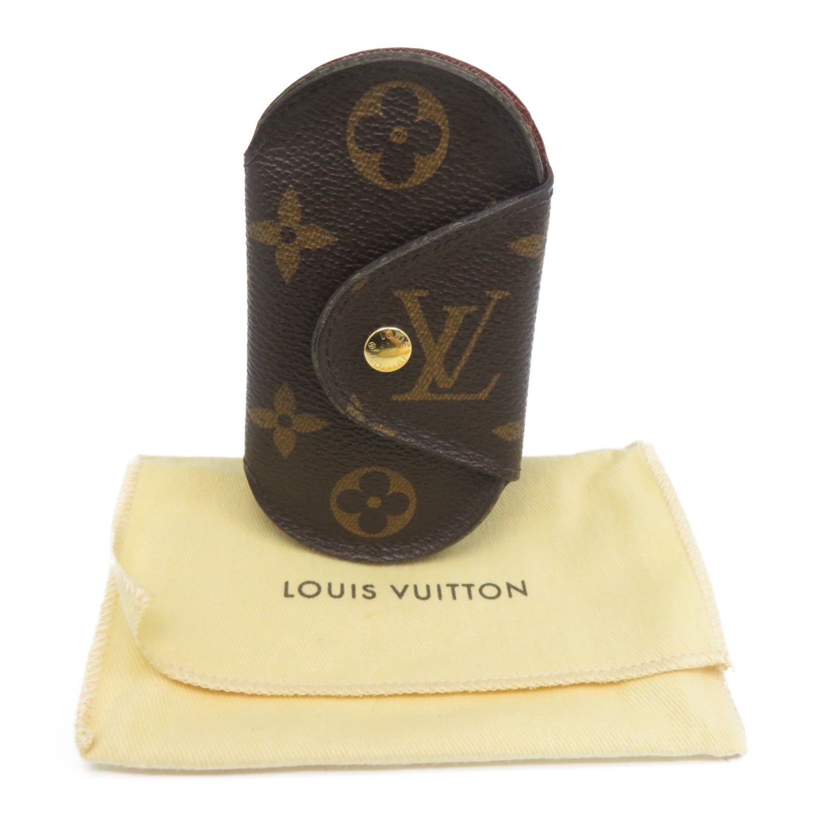 LOUIS VUITTON Monogram Key Holder金扣鎖匙扣啡色