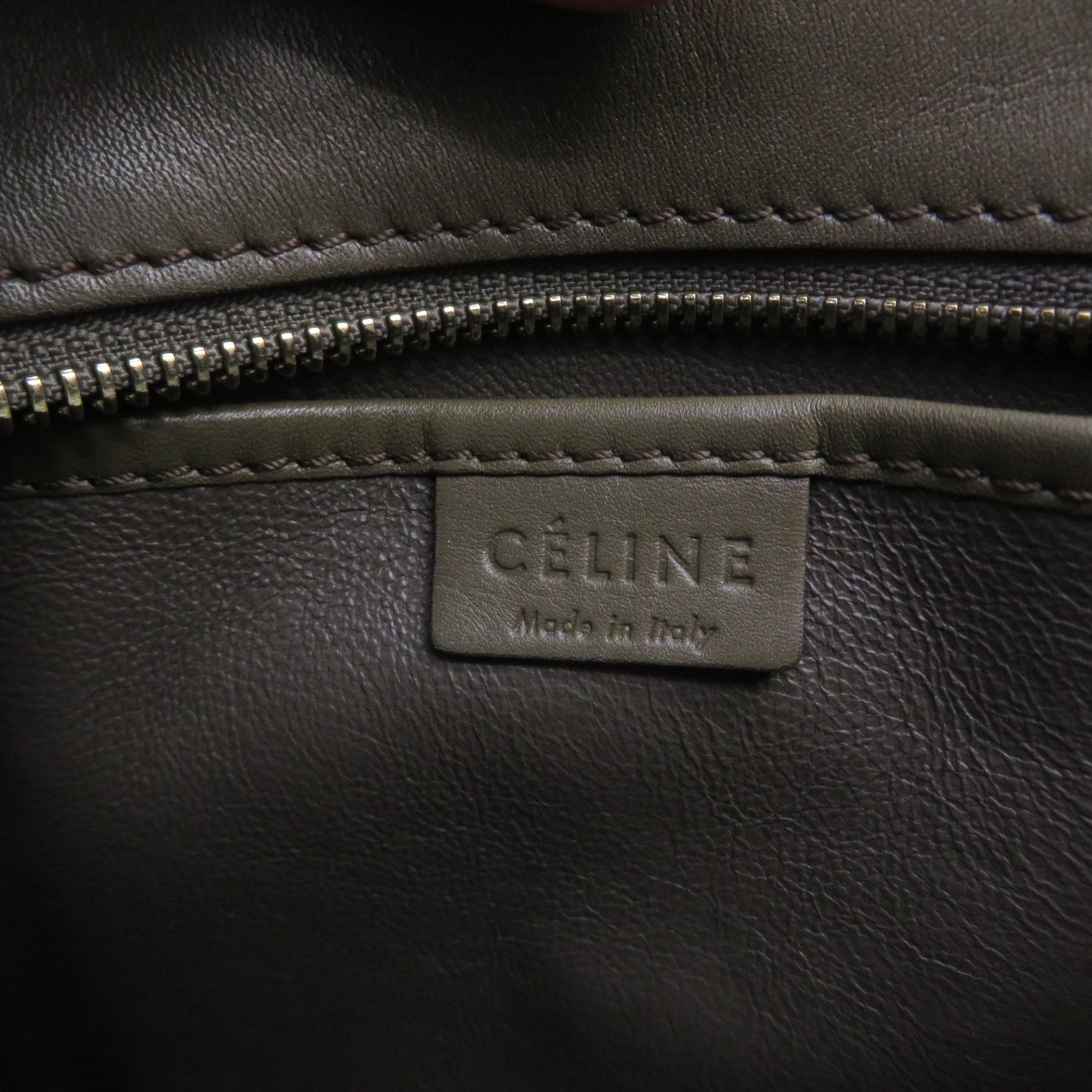 CELINE 牛皮皮革Nano金扣手挽肩背兩用袋啡色/深藍色/卡其色