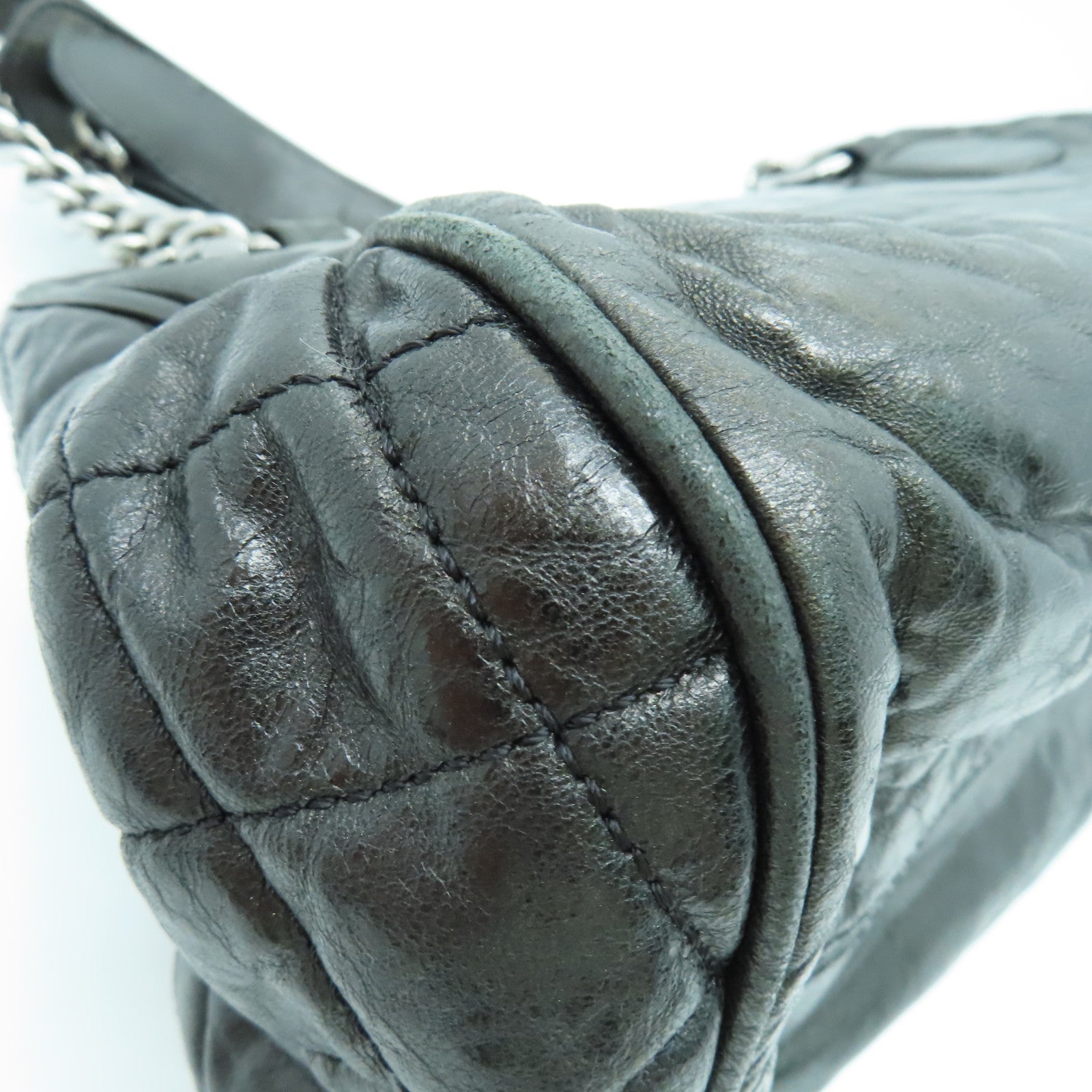 CHANEL 牛皮皮革Shoulder Bag银扣手挽袋/肩背袋
