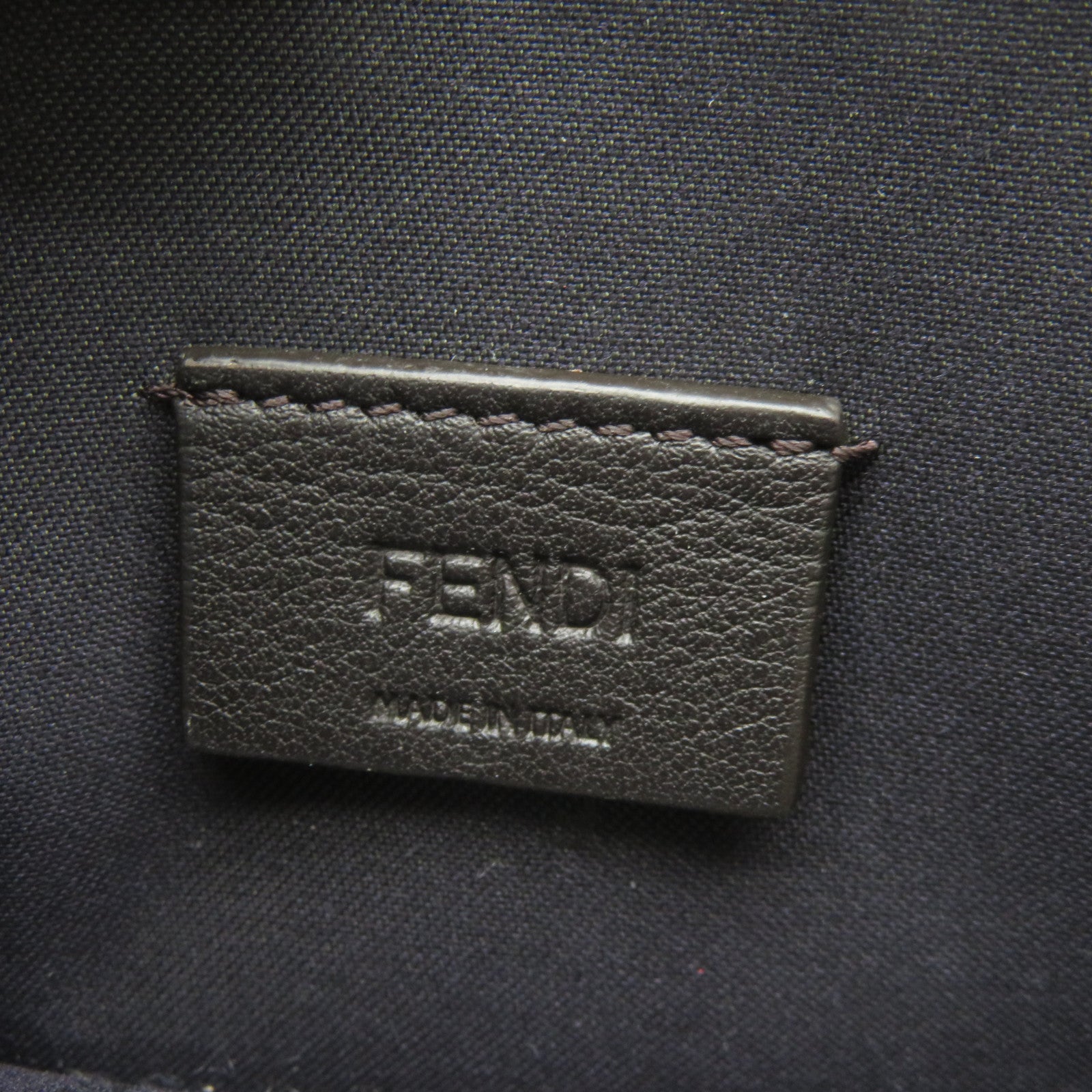 FENDI 牛皮皮革Card Case金扣卡片套啡色