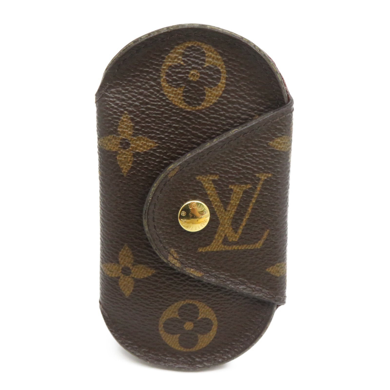 LOUIS VUITTON Monogram Key Holder金扣鎖匙扣啡色