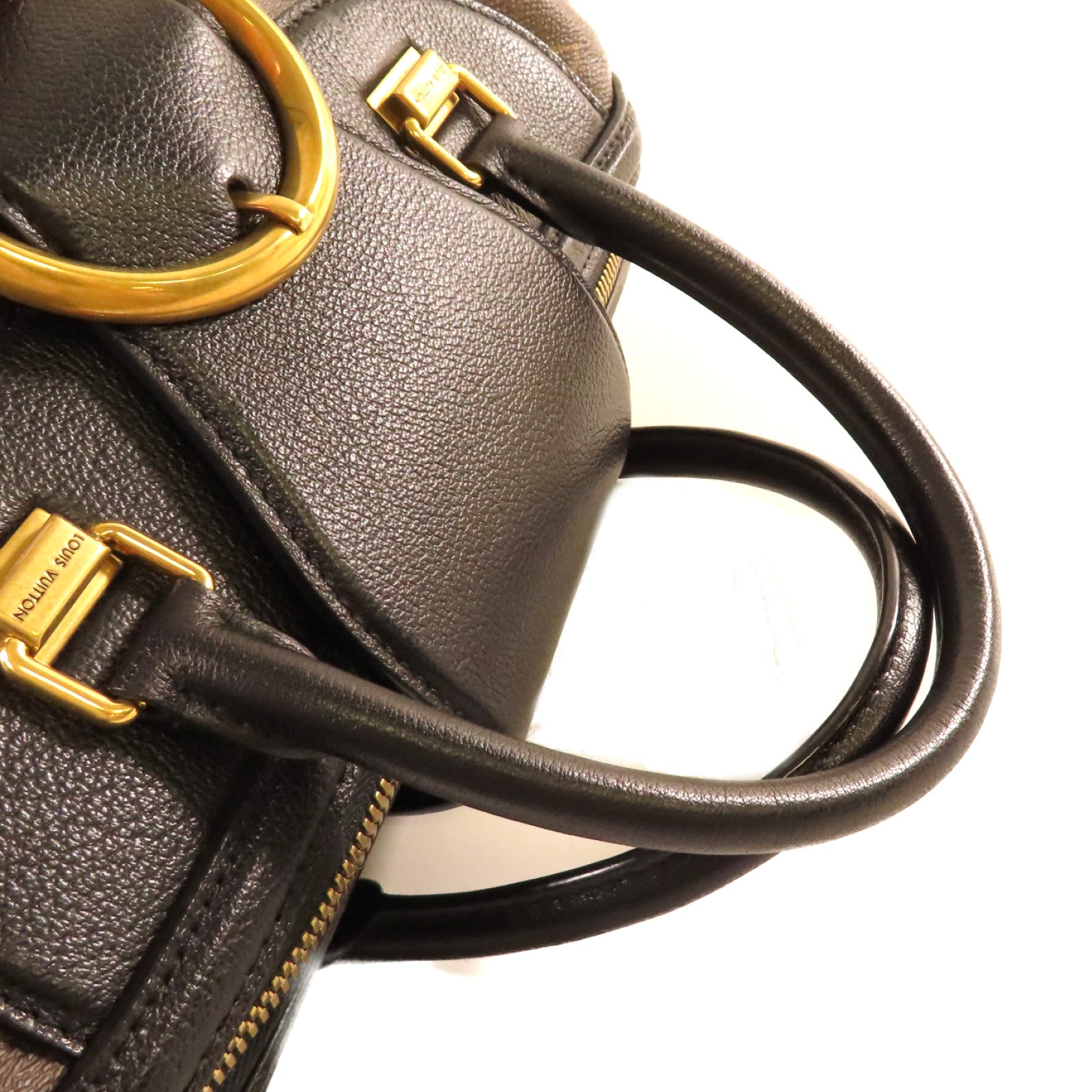LOUIS VUITTON Monogram Golden Arrow Speedy 30 Handbag金扣手挽袋啡色/黑色