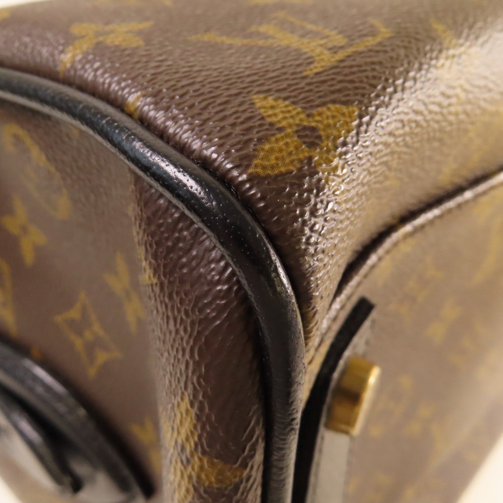LOUIS VUITTON Monogram Golden Arrow Speedy 30 Handbag金扣手挽袋啡色/黑色