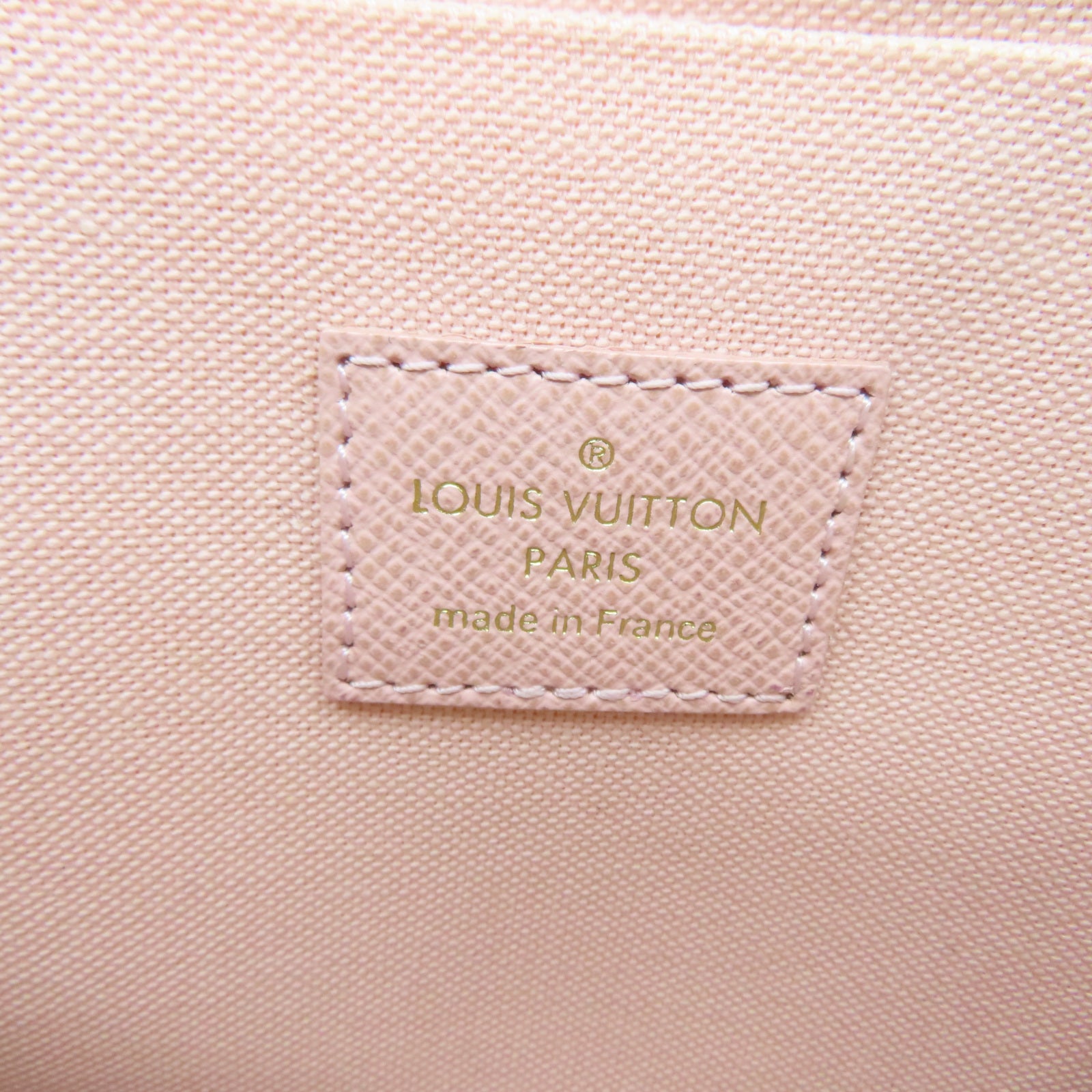 LOUIS VUITTON Damier Azur Felicie Pochette金扣鏈帶肩背袋白色