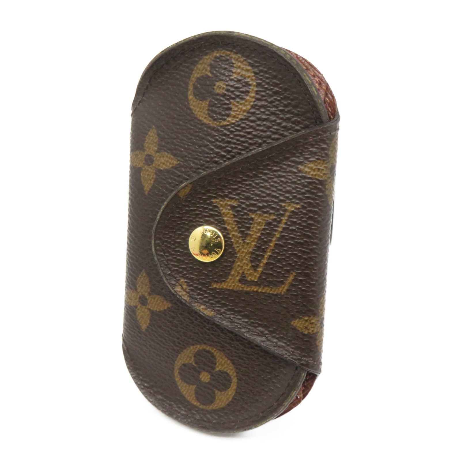 LOUIS VUITTON Monogram Key Holder金扣鎖匙扣啡色