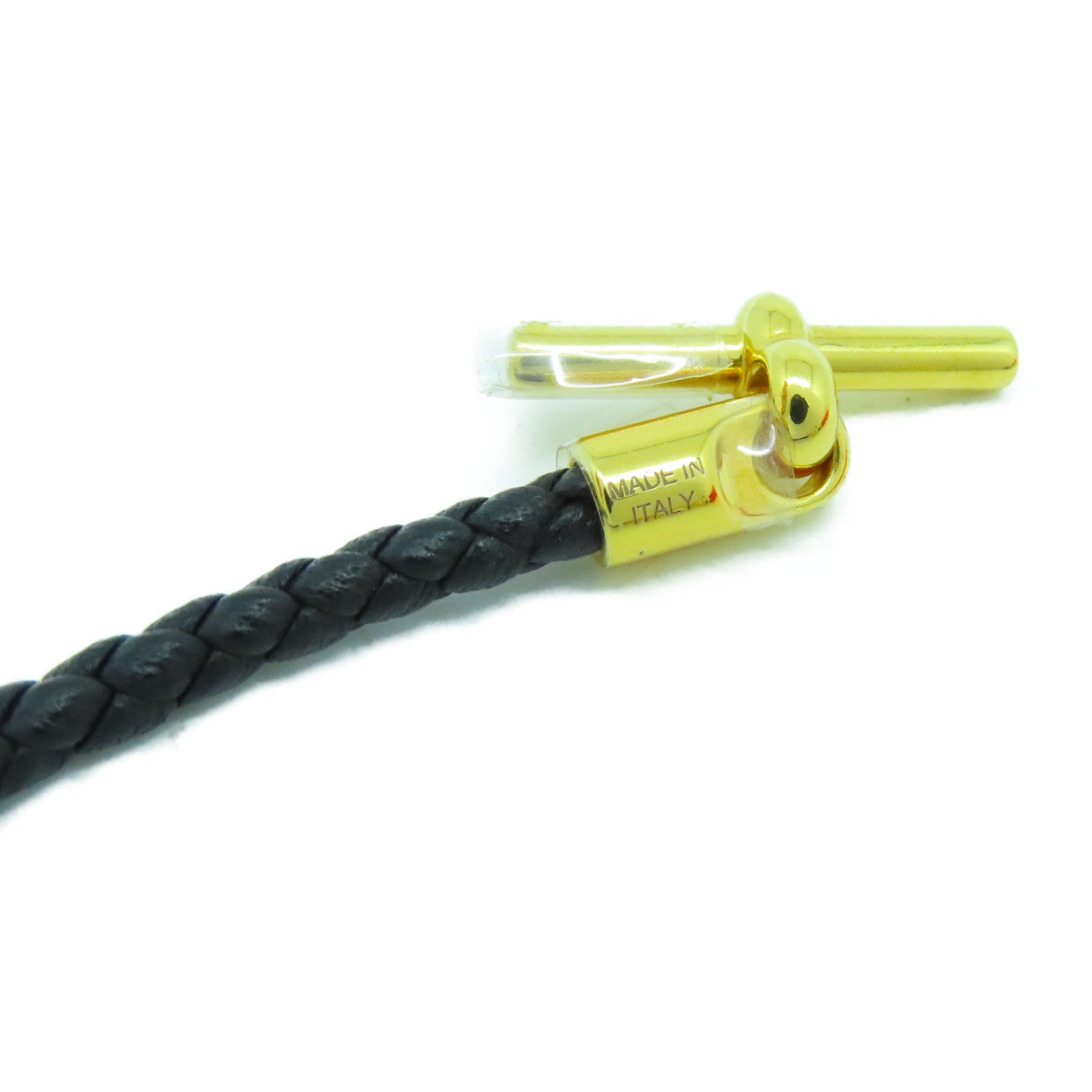 HERMES Swift皮革Glenan Bracelet金扣手鏈黑色