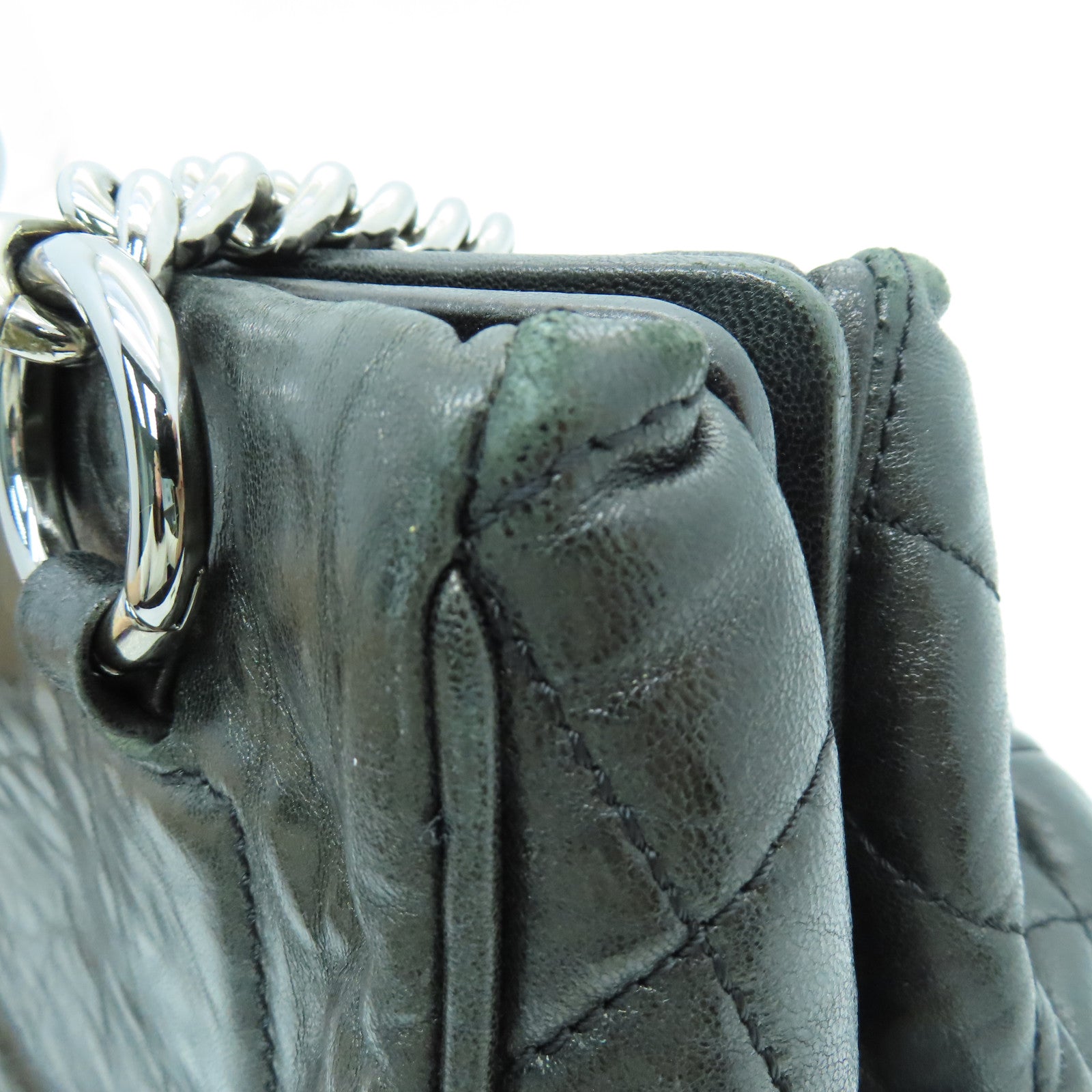 CHANEL 牛皮皮革Shoulder Bag银扣手挽袋/肩背袋