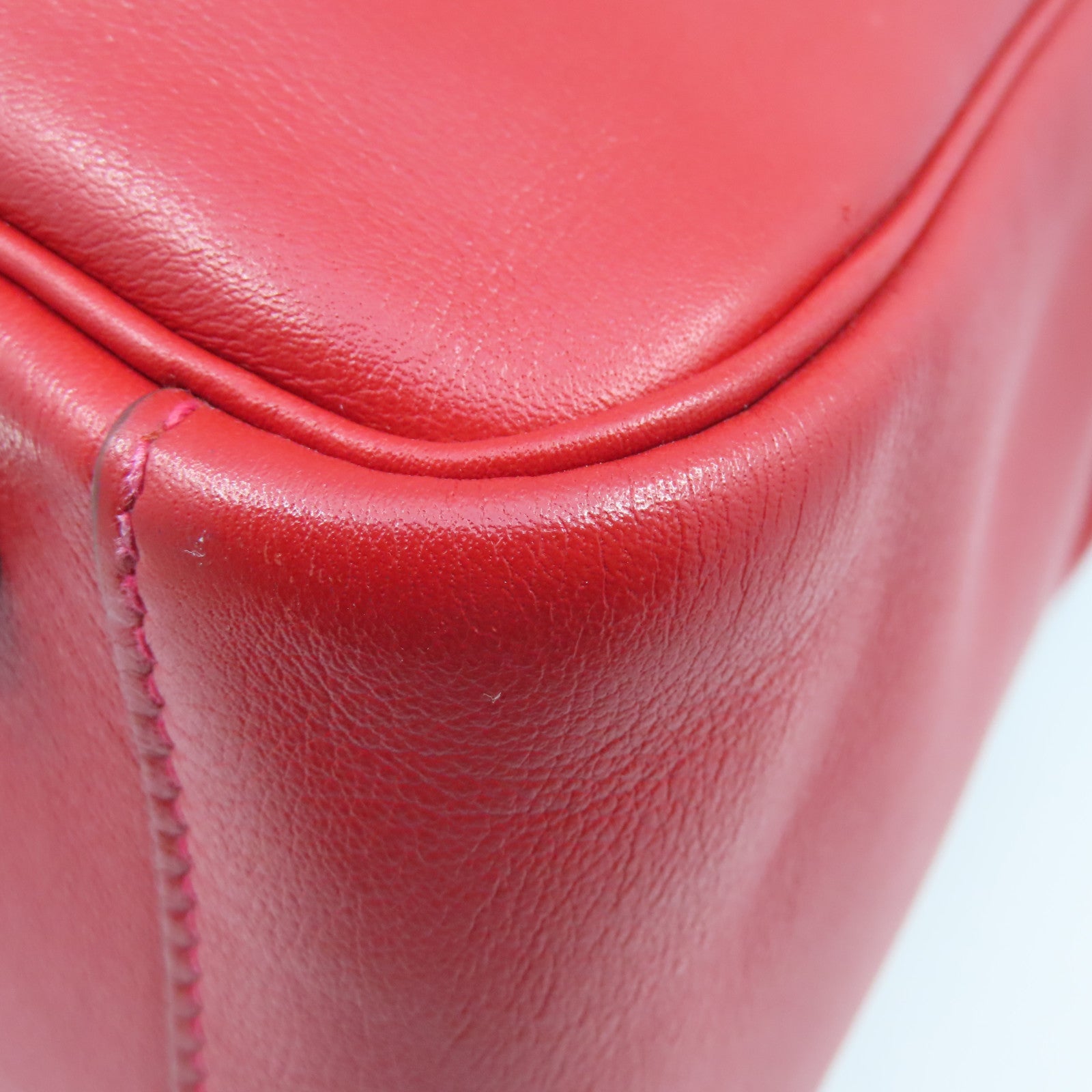 HERMES 【激減優惠】Clemence皮革Lindy 30銀扣手挽肩背兩用袋Rouge Casaque紅色