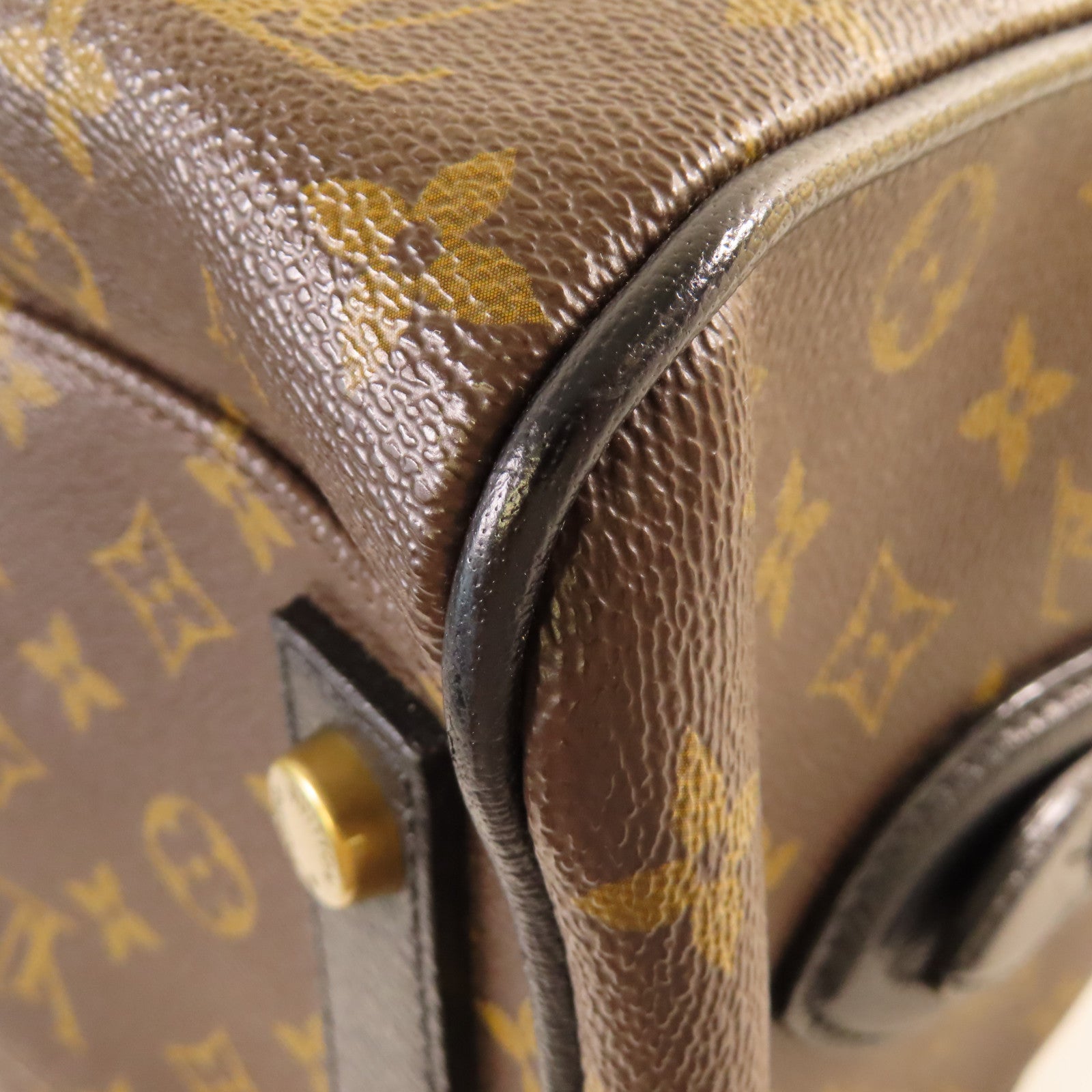 LOUIS VUITTON Monogram Golden Arrow Speedy 30 Handbag金扣手挽袋啡色/黑色