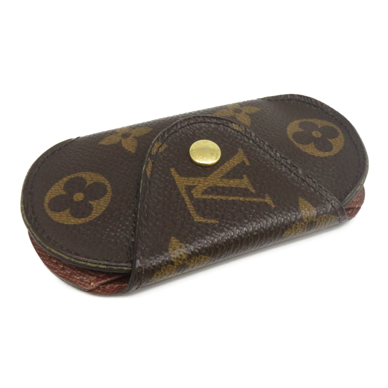 LOUIS VUITTON Monogram Key Holder金扣鎖匙扣啡色