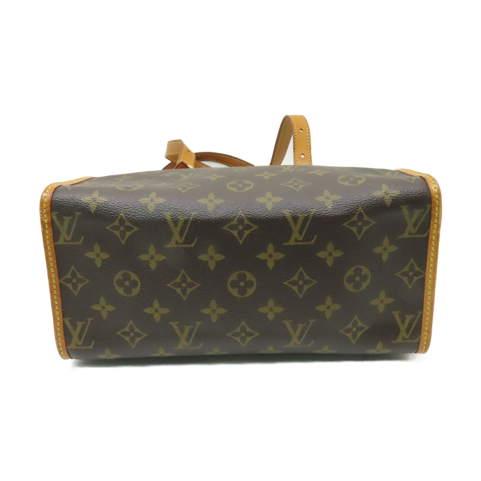 LOUIS VUITTON Monogram Popincourt Haut金扣肩背袋棕色