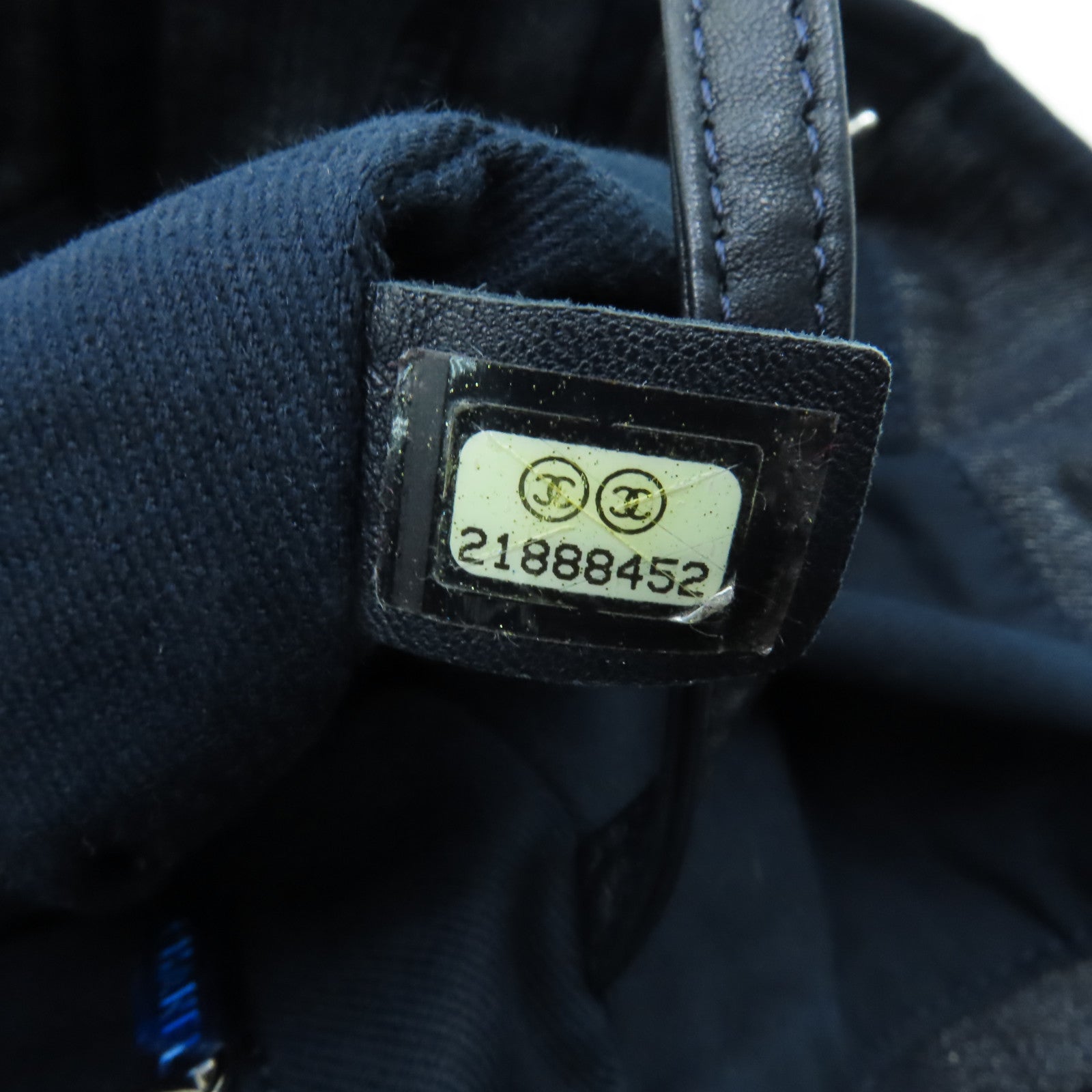CHANEL 牛仔布Deauville Shopping Bag銀扣手挽袋深藍色