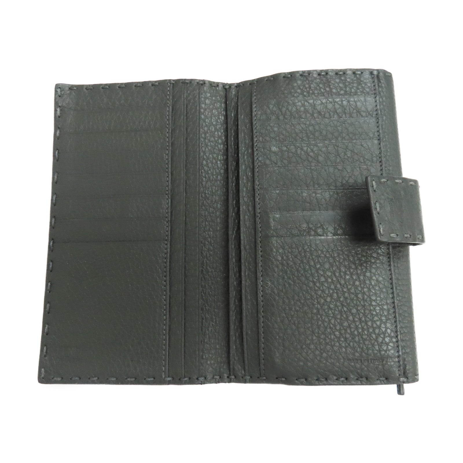 FENDI 牛皮皮革Long Wallet長錢包碳灰色