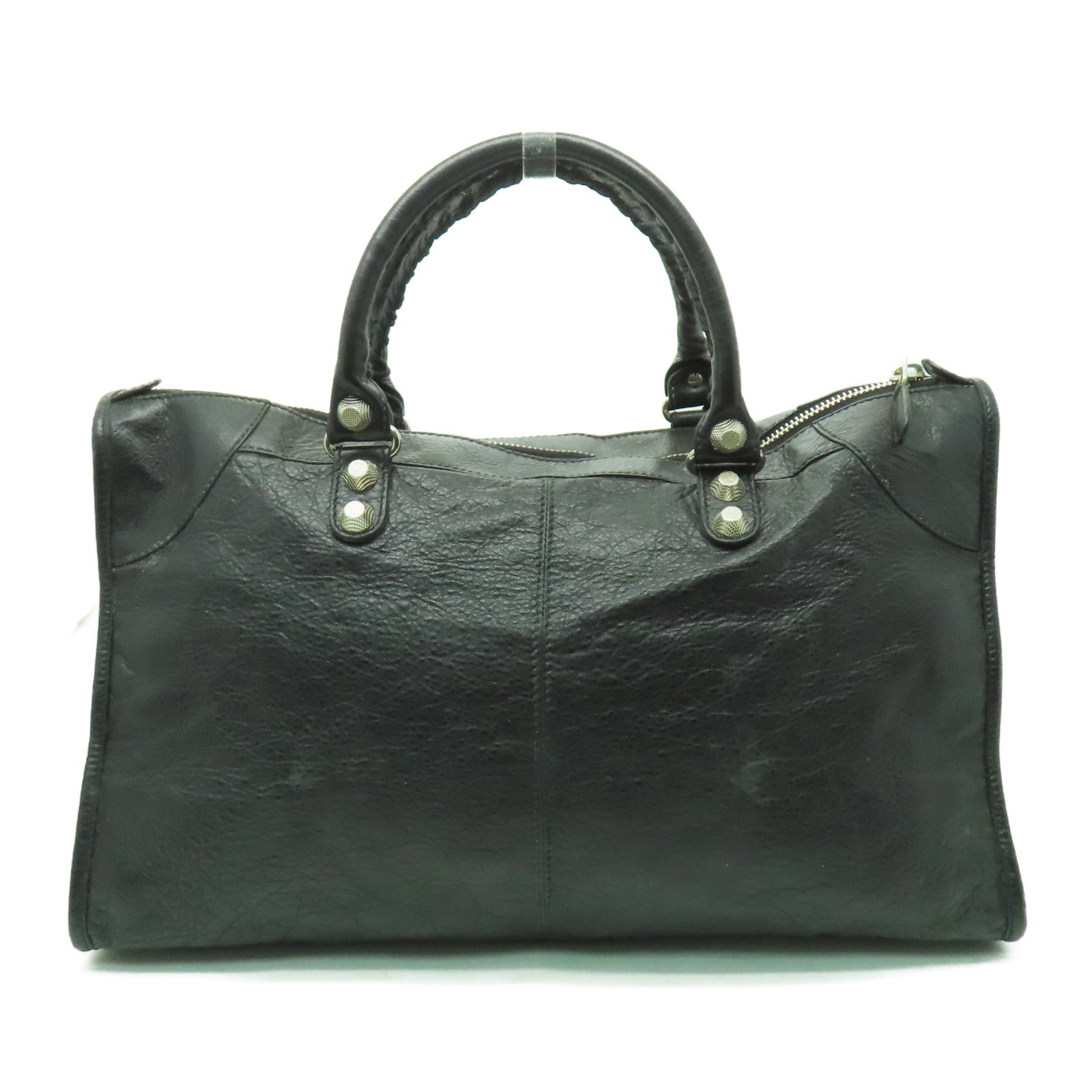 BALENCIAGA 牛皮皮革Shoulder bag銀扣肩背袋黑色