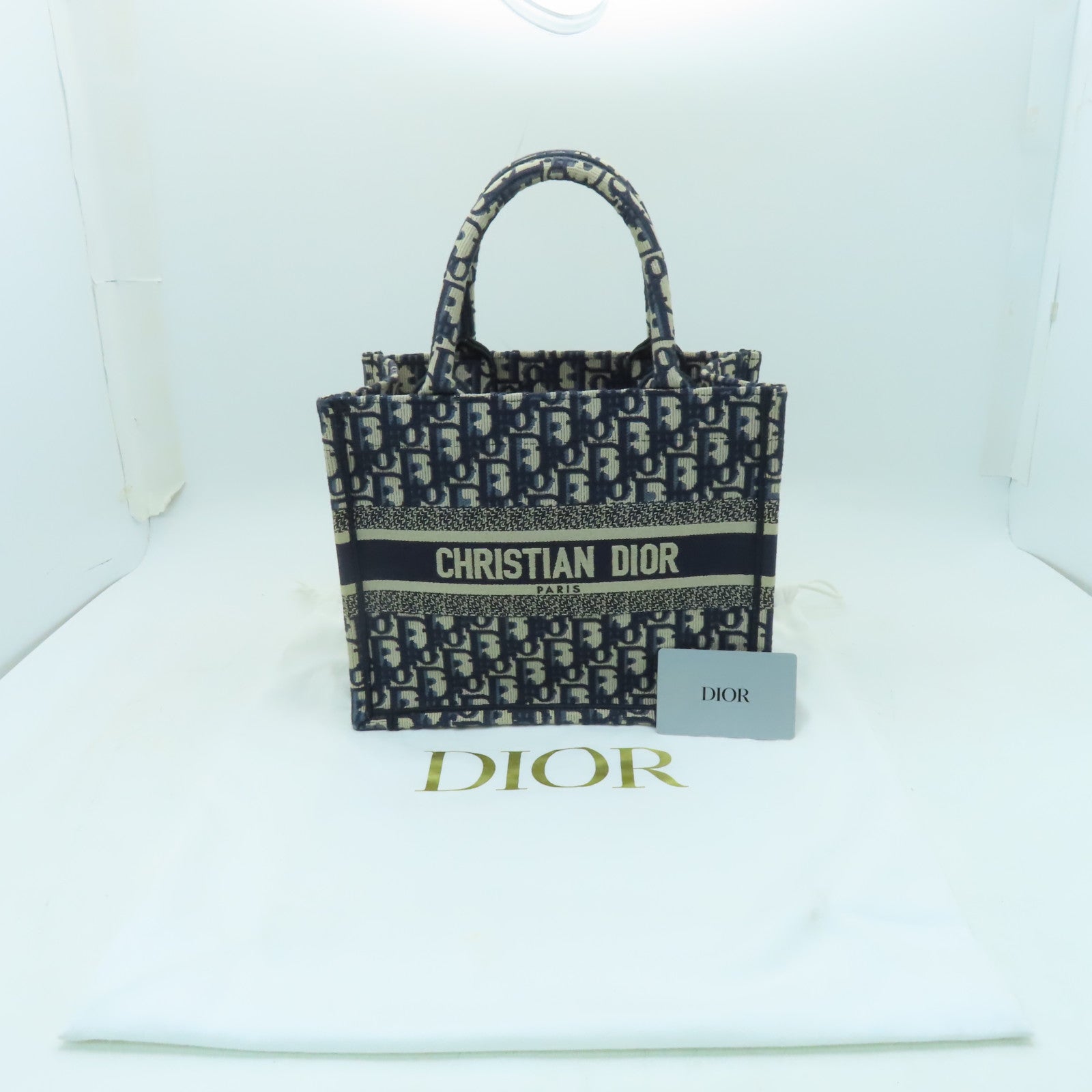 Dior 帆布Small Book Tote手挽袋藍色