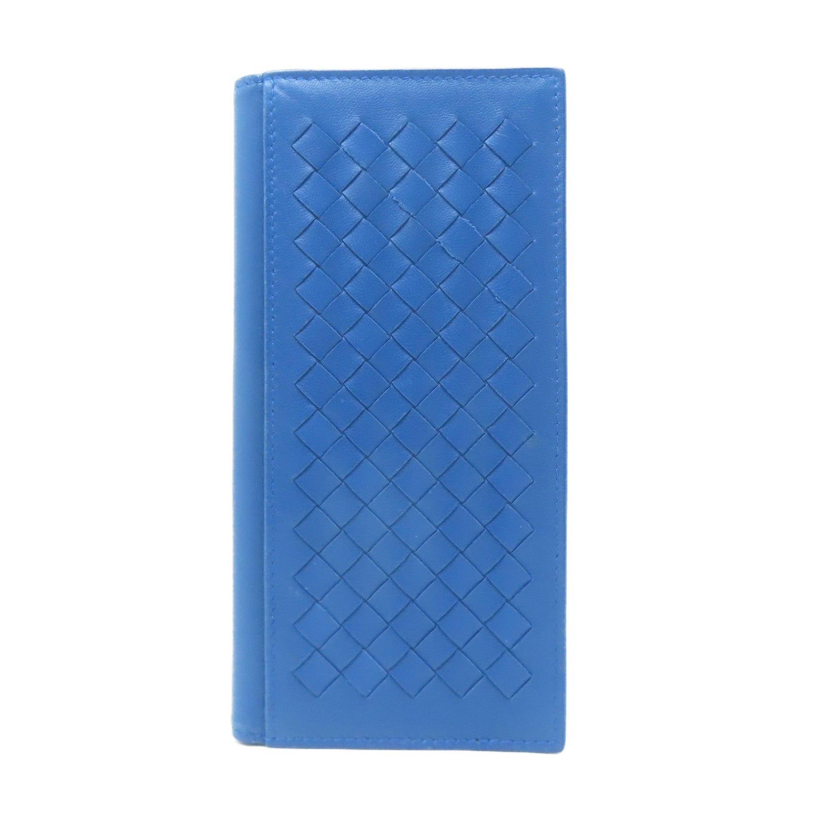 BOTTEGA VENETA 羊皮皮革Long Wallet長錢包藍色