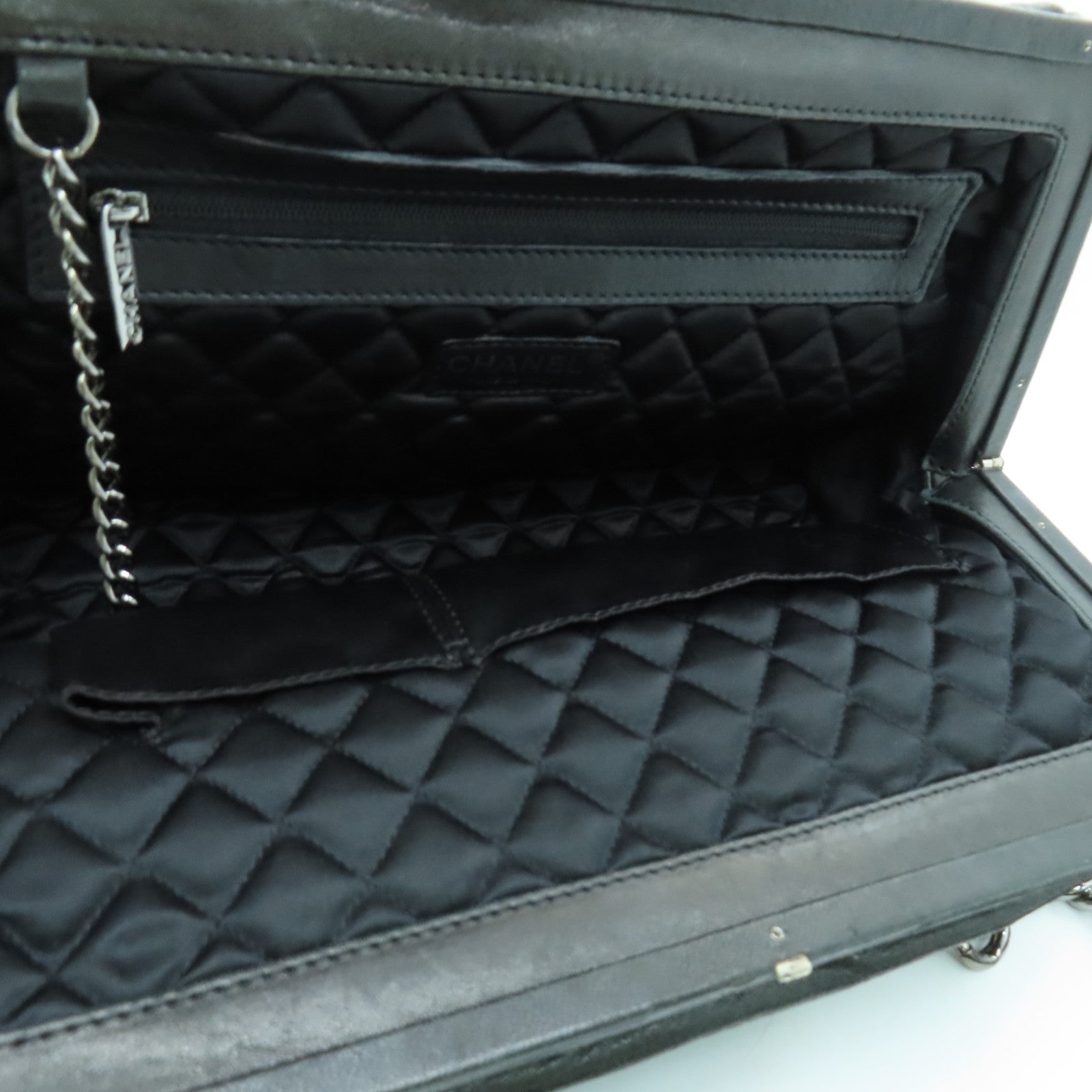 CHANEL 牛皮皮革Shoulder Bag银扣手挽袋/肩背袋
