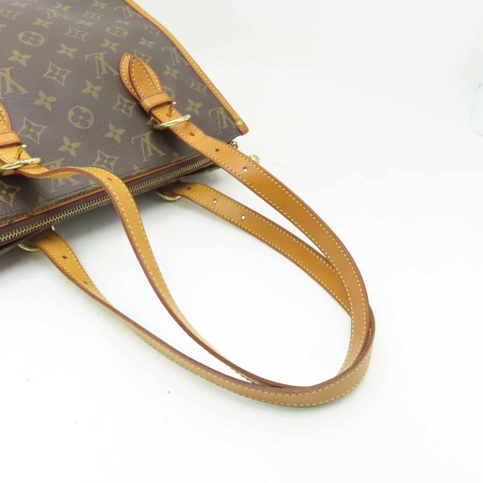 LOUIS VUITTON Monogram Popincourt Haut金扣肩背袋棕色