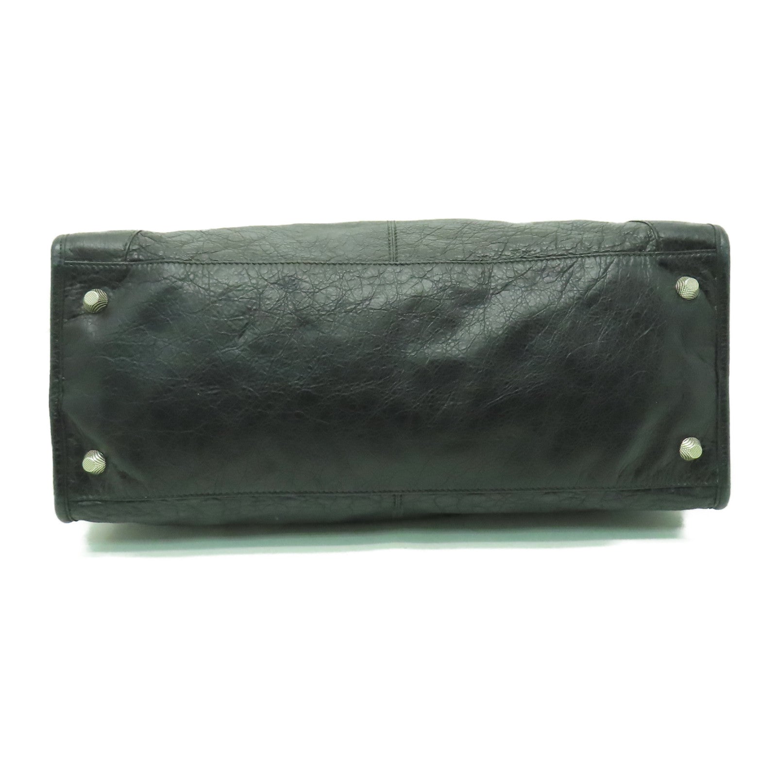 BALENCIAGA 牛皮皮革Shoulder bag銀扣肩背袋黑色