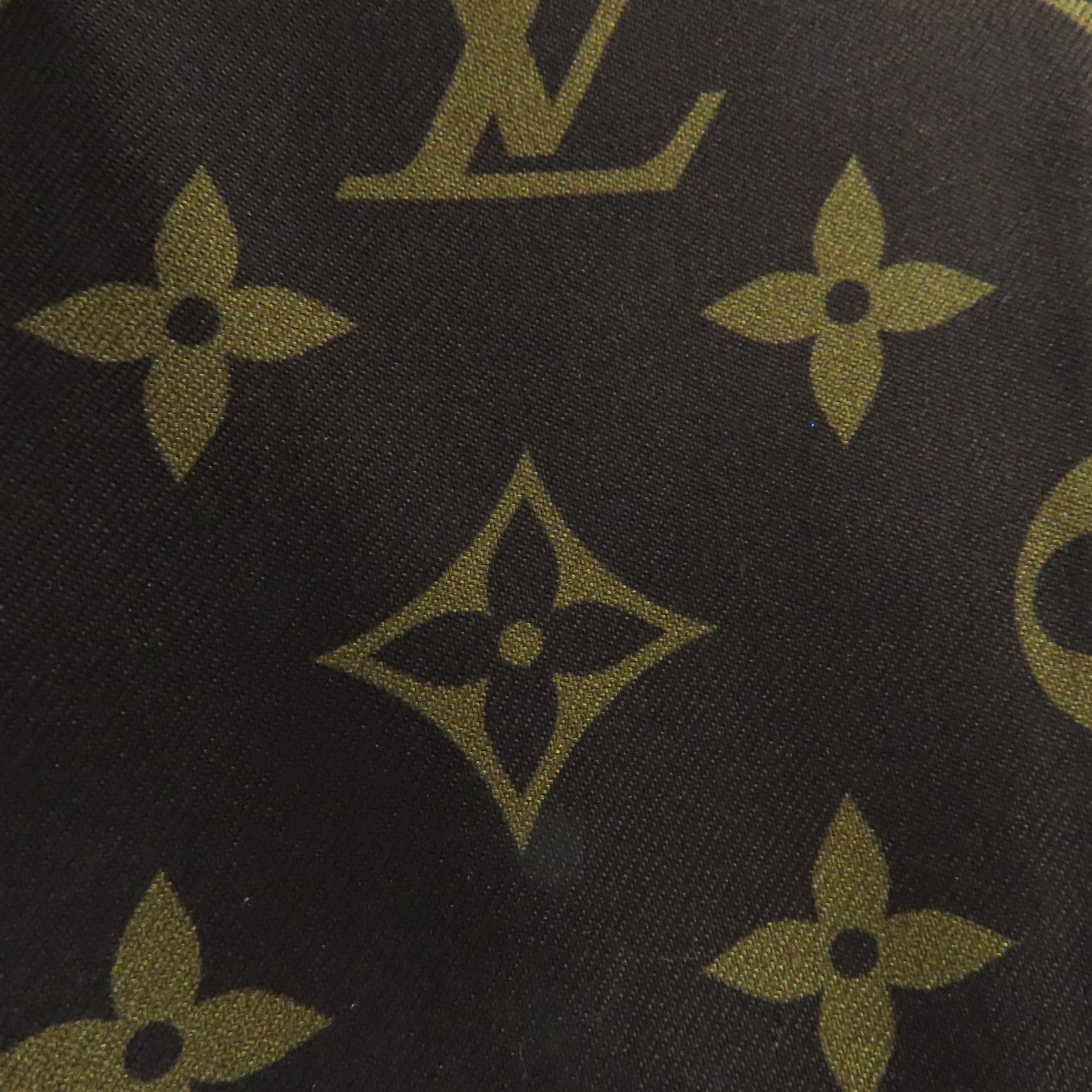 LOUIS VUITTON Silk Scarf Scarf Brown