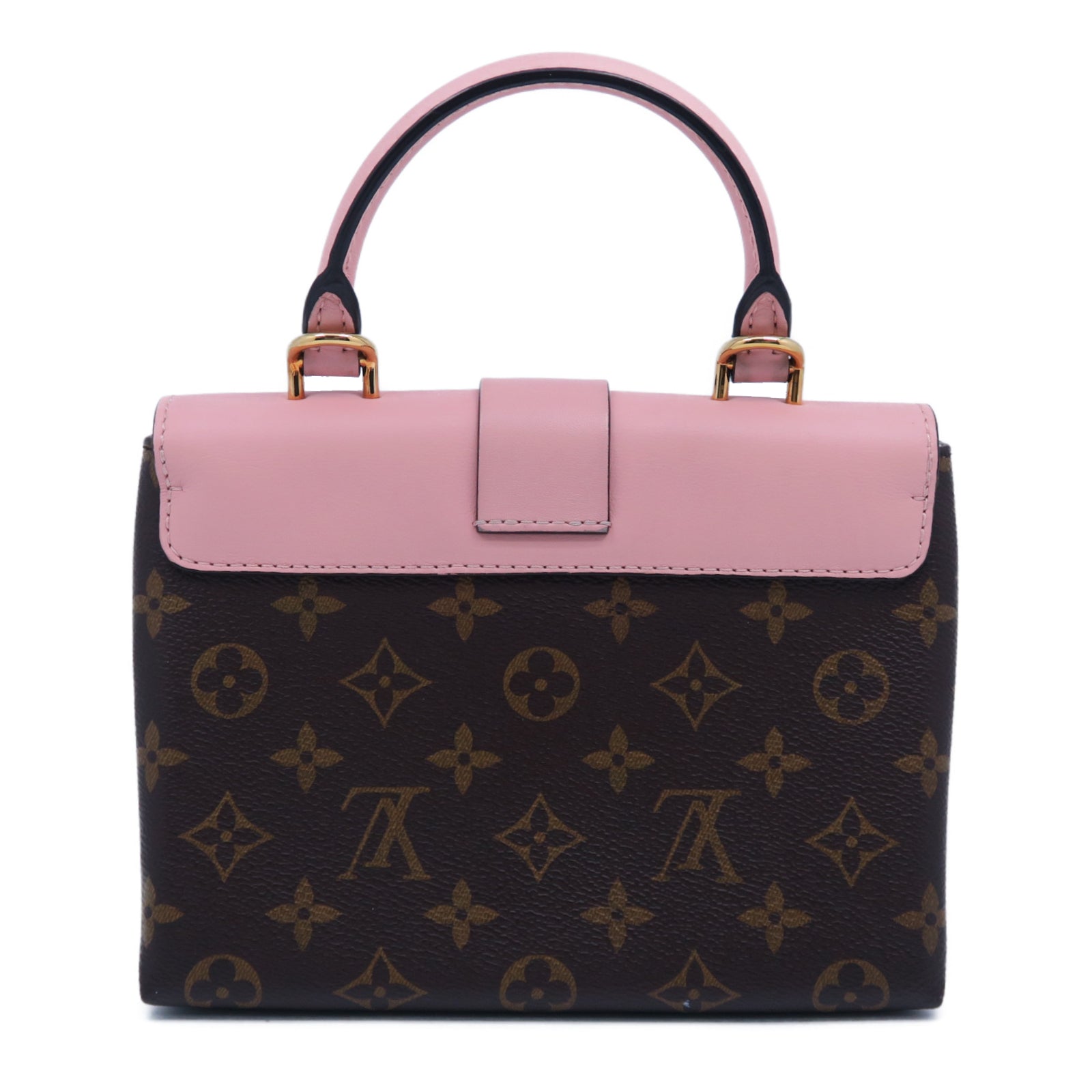 LOUIS VUITTON Monogram Locky BB金扣手挽肩背兩用袋粉紅色/啡色