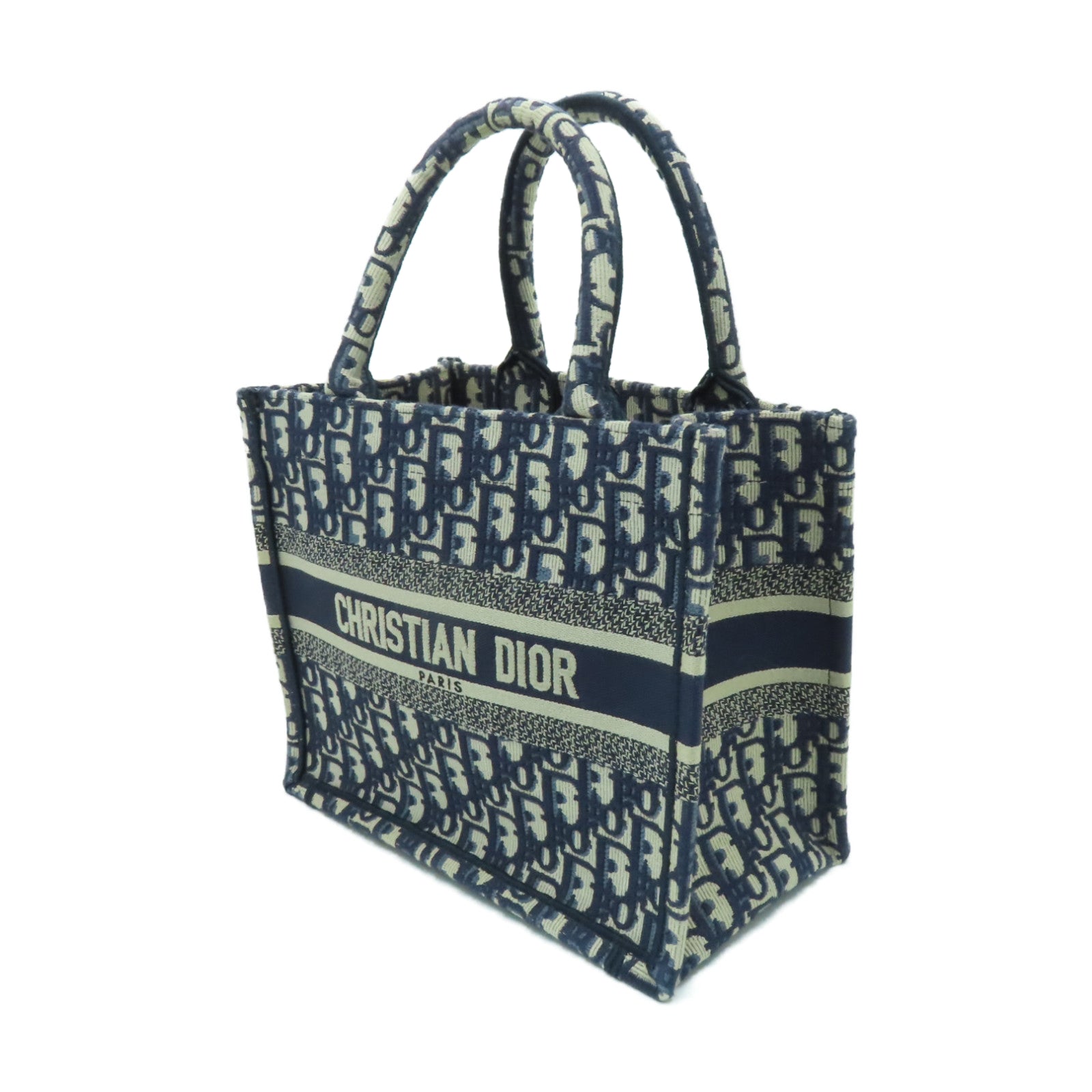 Dior 帆布Small Book Tote手挽袋藍色