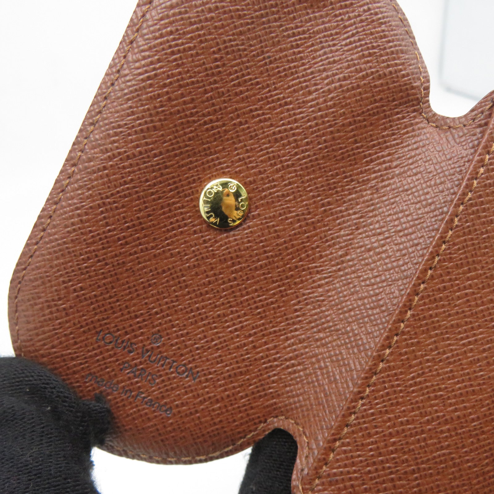 LOUIS VUITTON Monogram Key Holder金扣鎖匙扣啡色
