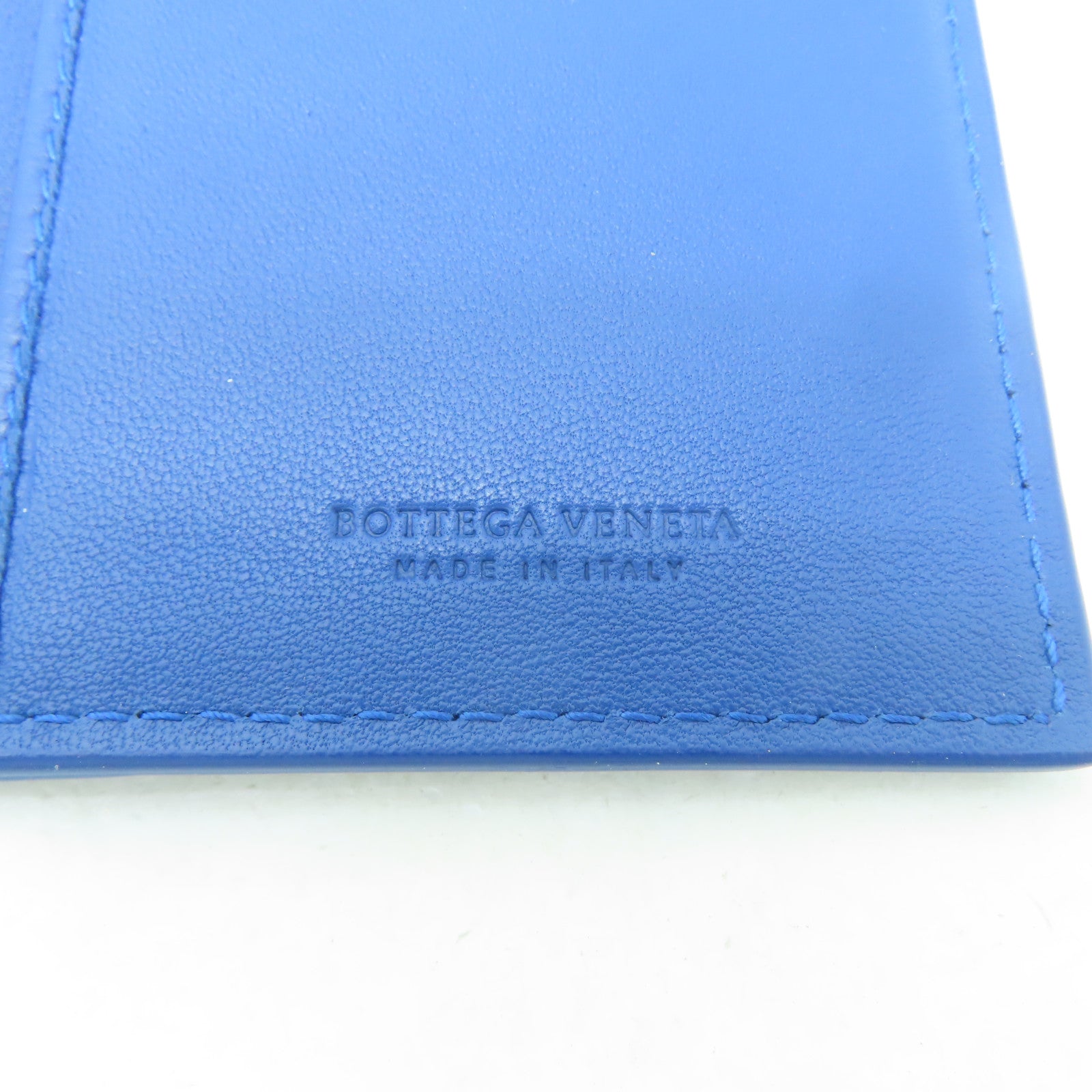 BOTTEGA VENETA 羊皮皮革Long Wallet長錢包藍色