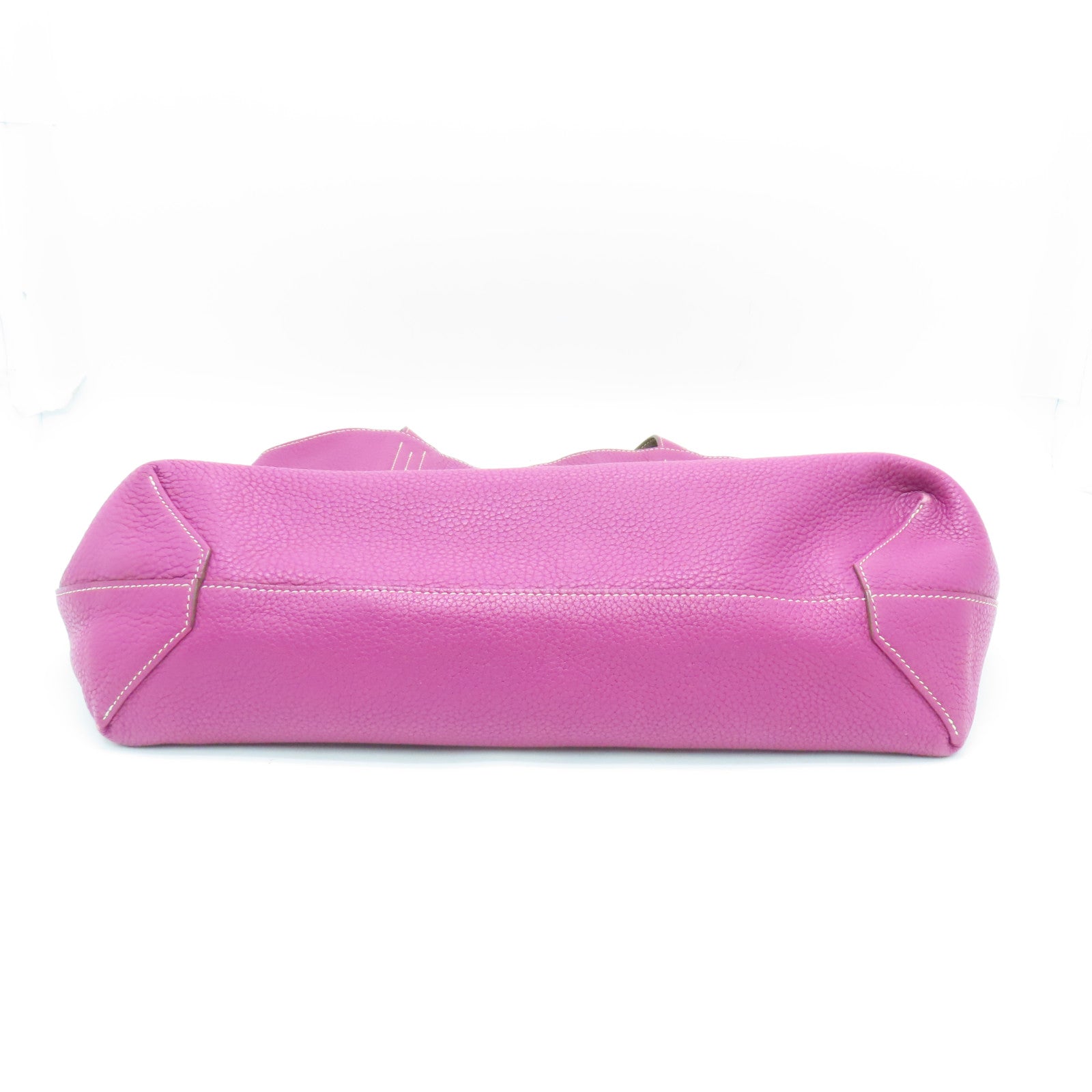 HERMES Clemence皮革Double Sens 45手挽袋Tosca Pink/Marron Fonce紫色/杏色