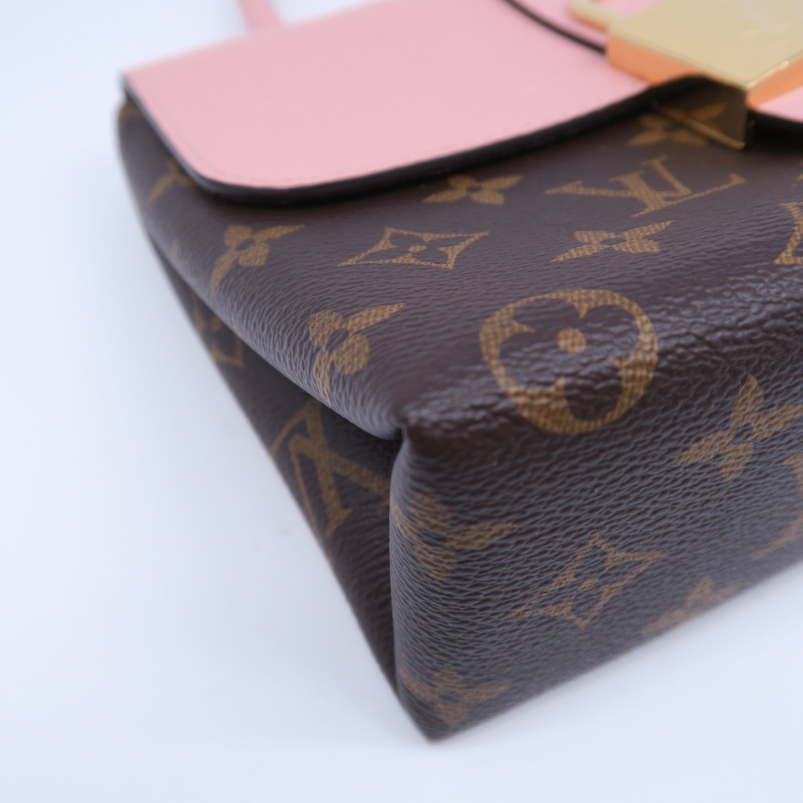 LOUIS VUITTON Monogram Locky BB金扣手挽肩背兩用袋粉紅色/啡色