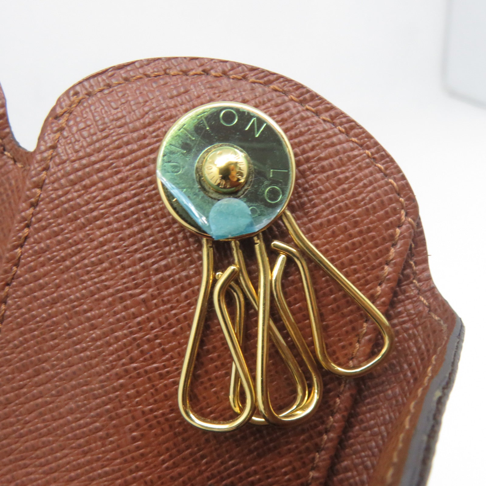 LOUIS VUITTON Monogram Key Holder金扣鎖匙扣啡色