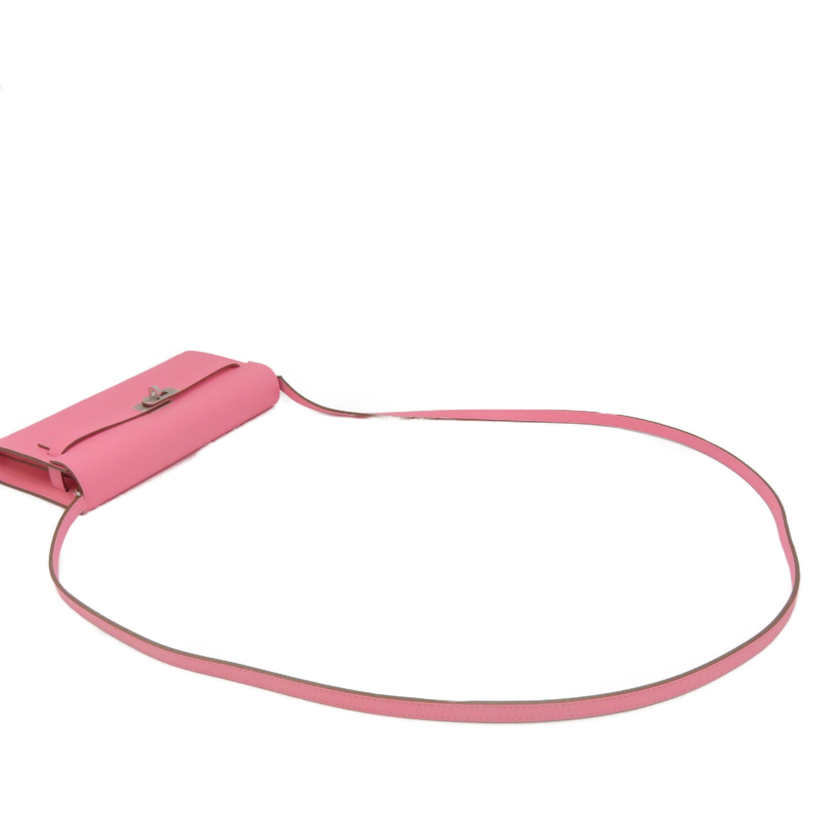 HERMES [Sharp Discount] Veau Epsom Leather Kelly To Go Silver Buckle Handle Shoulder Back Dual-Purpose Bag Pink/Confetti