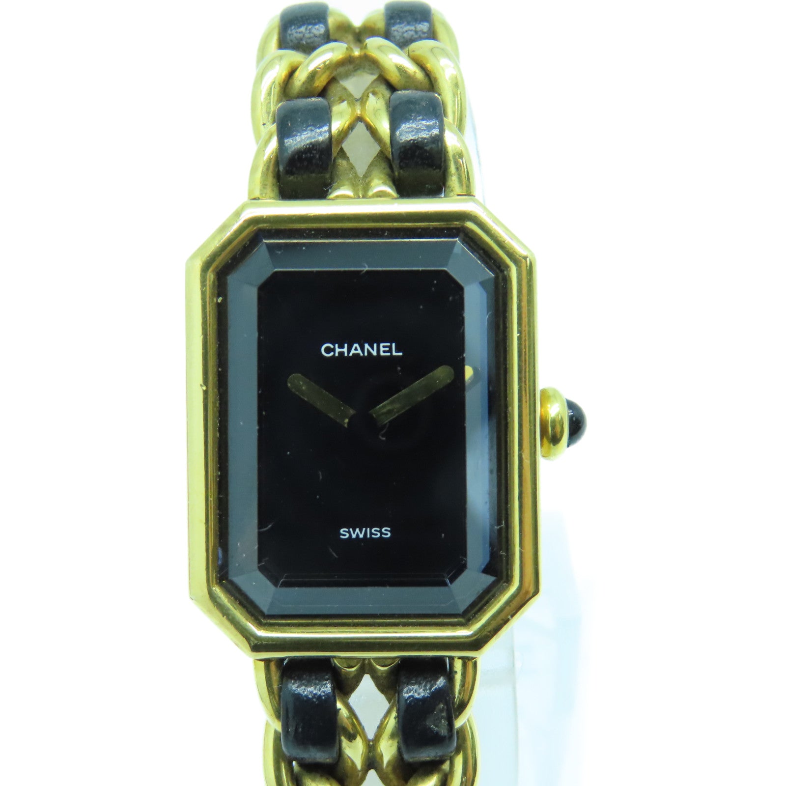 CHANEL Premiere M鍍金手錶石英機芯黑色