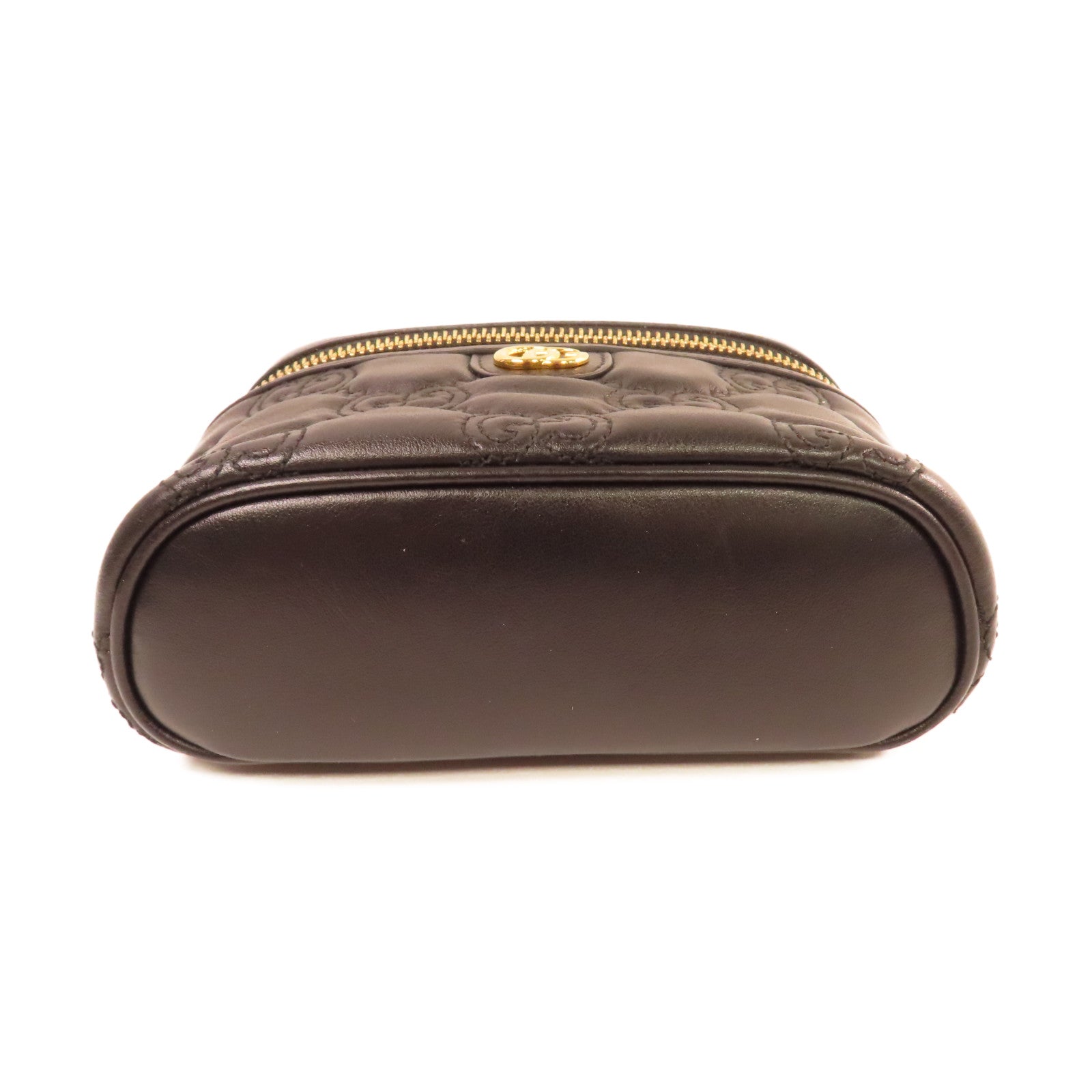 GUCCI 牛皮皮革Chain Shoulder Bag金扣鏈帶肩背袋黑色