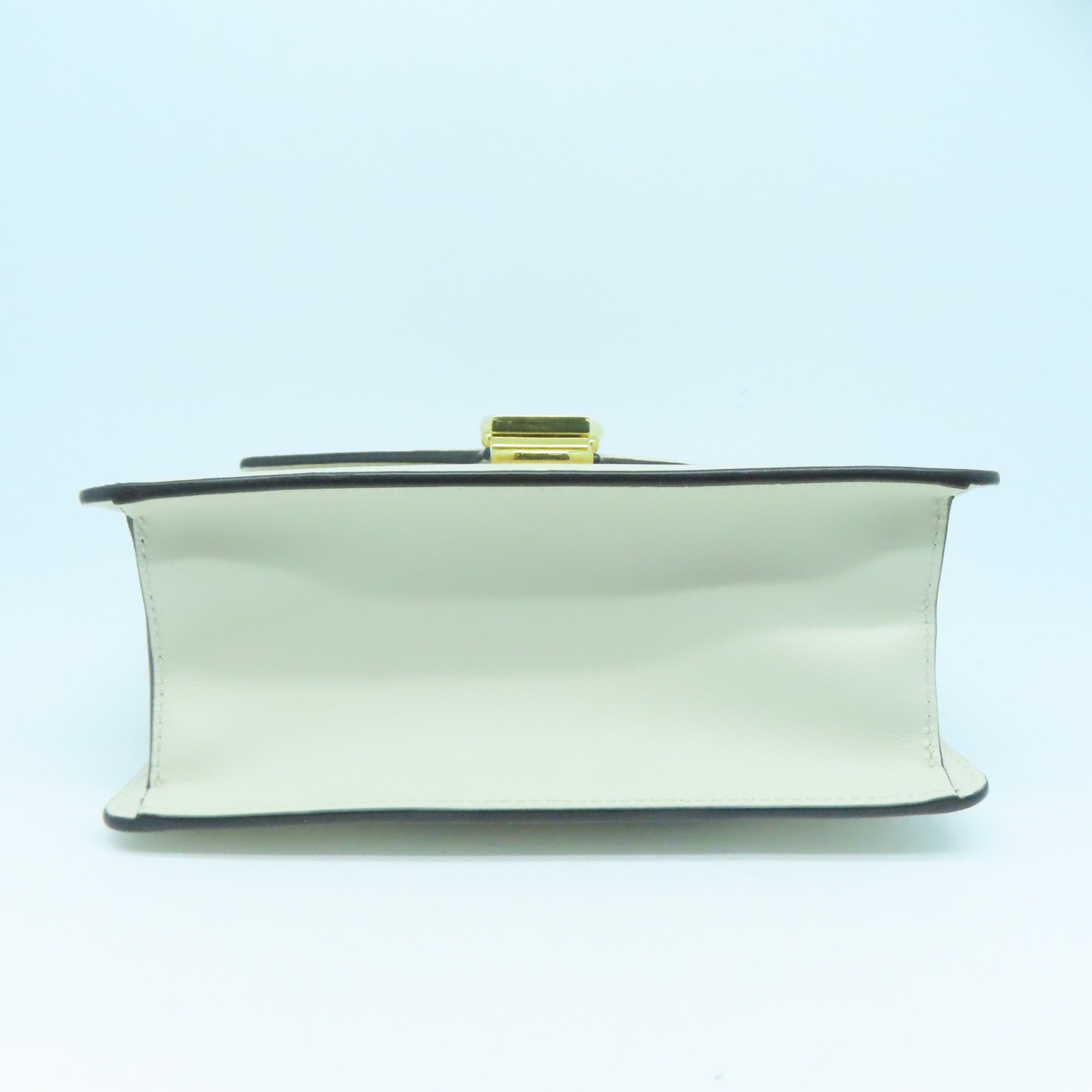 GUCCI 牛皮皮革2way Shoulder Bag金扣手挽肩背两用袋白色