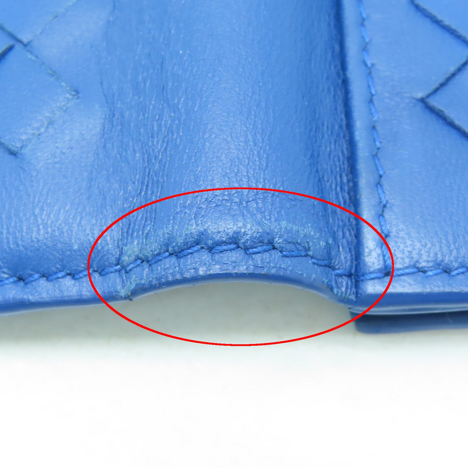 BOTTEGA VENETA 羊皮皮革Long Wallet長錢包藍色