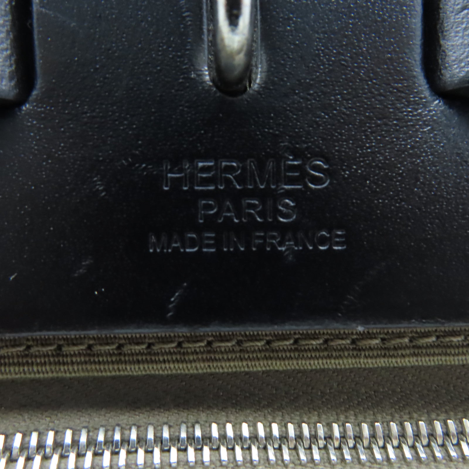 HERMES 帆布Herbag PM 2Way Shoulder Bag銀扣手挽肩背兩用袋Etoupe大象灰