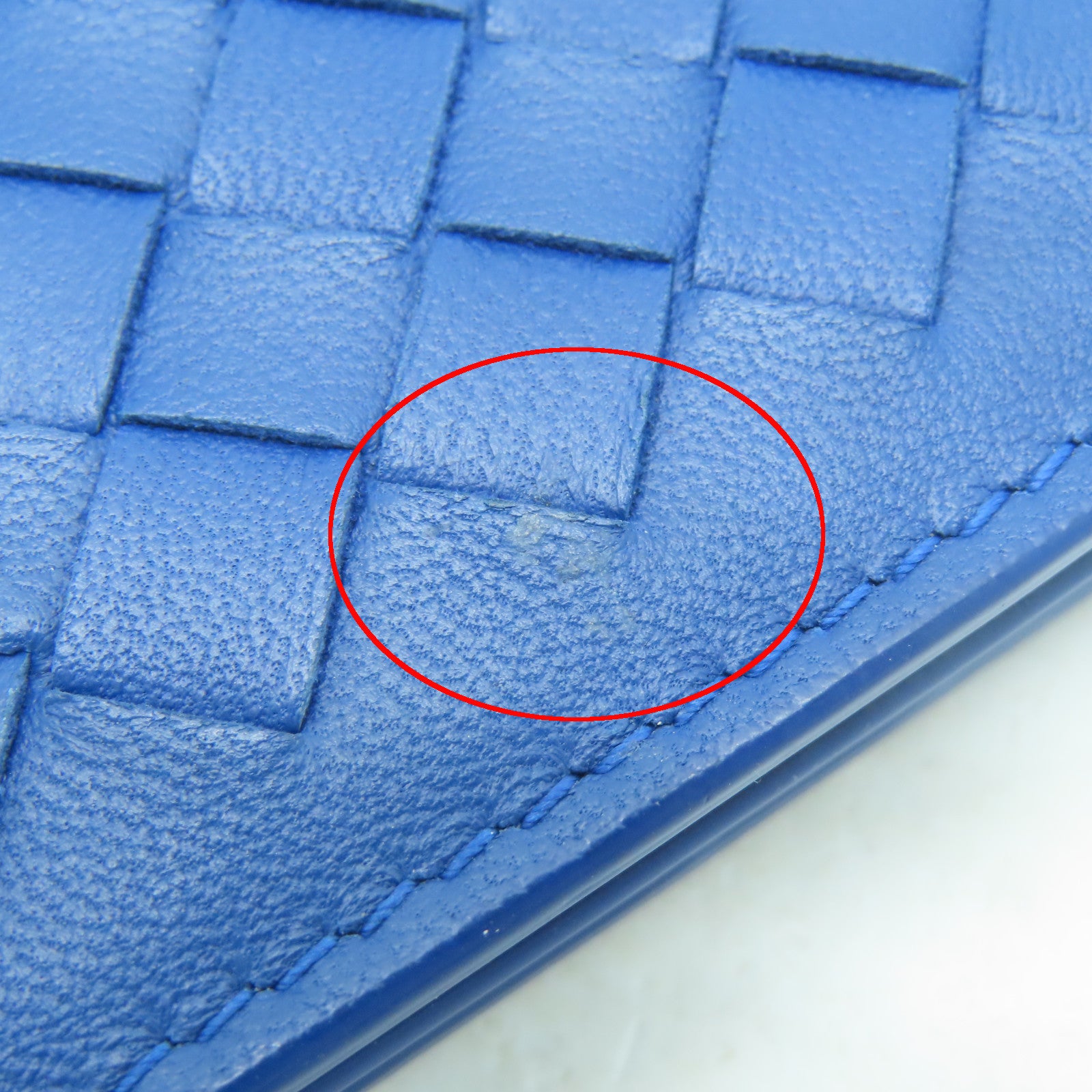 BOTTEGA VENETA 羊皮皮革Long Wallet長錢包藍色