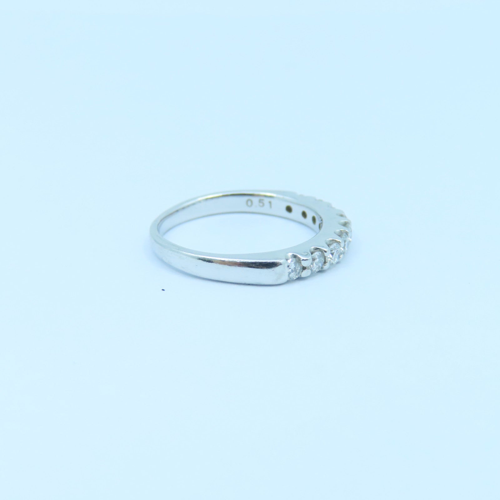 JEWELRY 900PT Diamond Ring 0.51ct鑽石戒指US#6.25