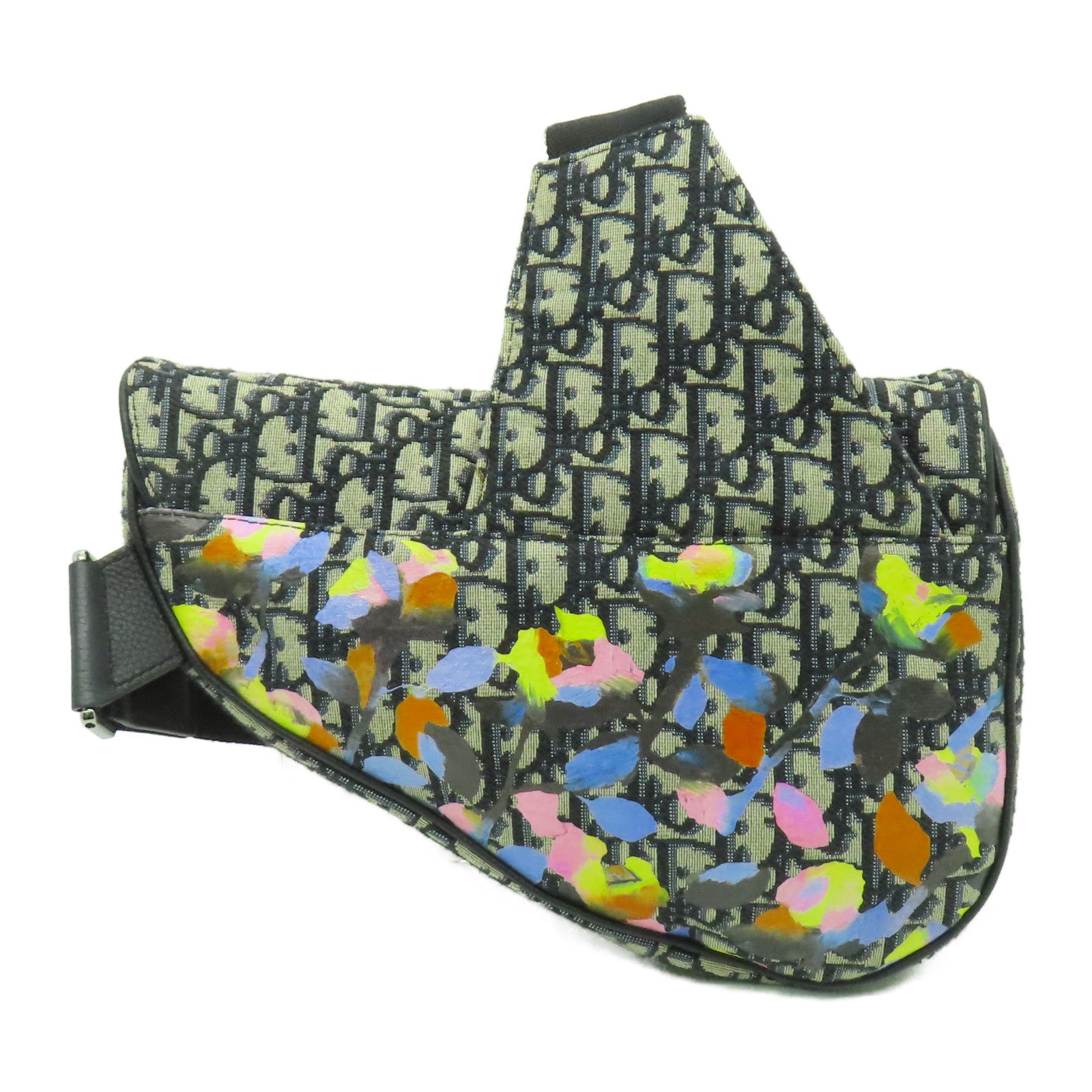 Dior 【激減優惠】帆布Saddle Shoulder Bag肩背袋藍色/黑色