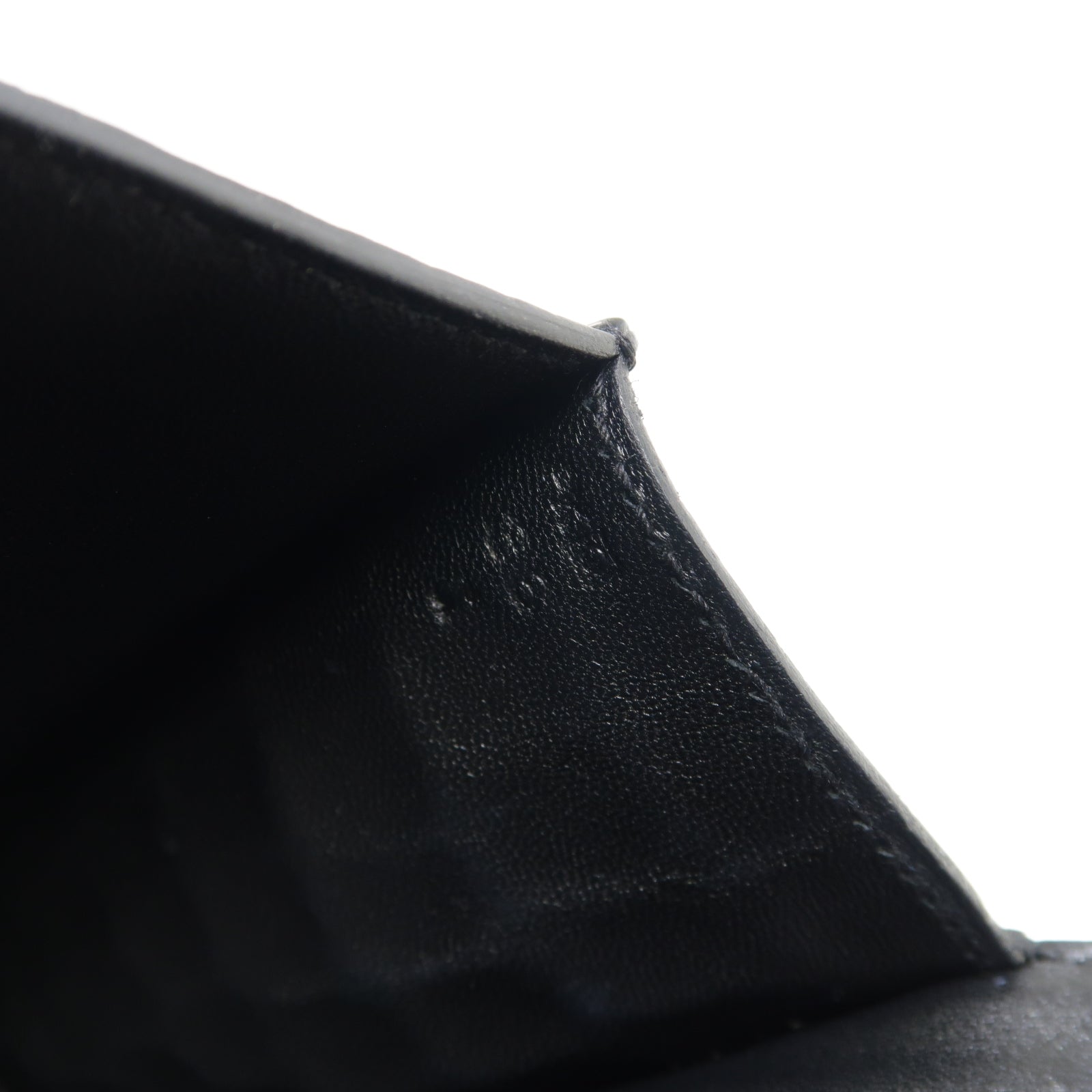 HERMES 鱷魚皮革Egee Clutch銀扣手拿包黒色