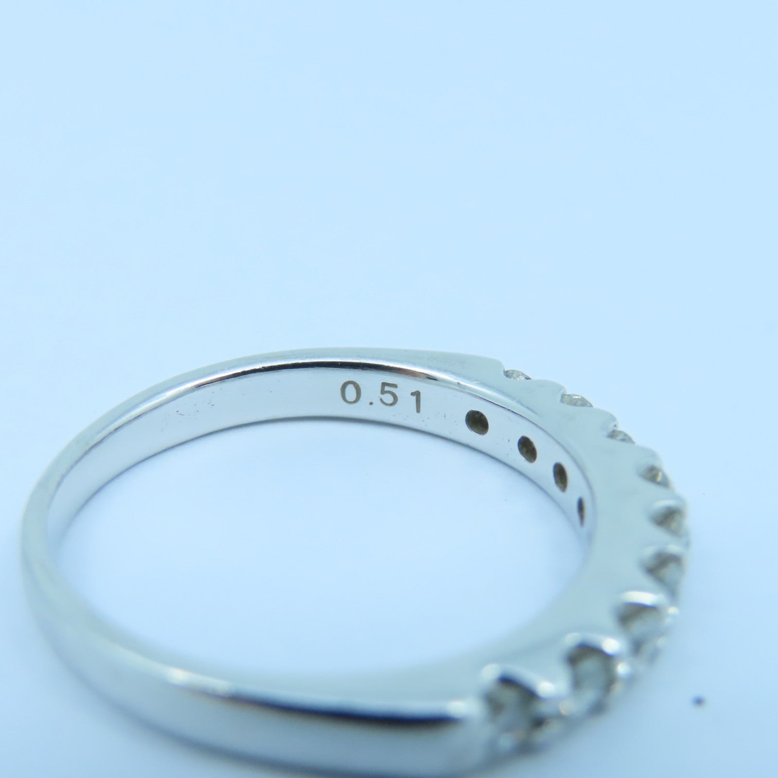 JEWELRY 900PT Diamond Ring 0.51ct鑽石戒指US#6.25