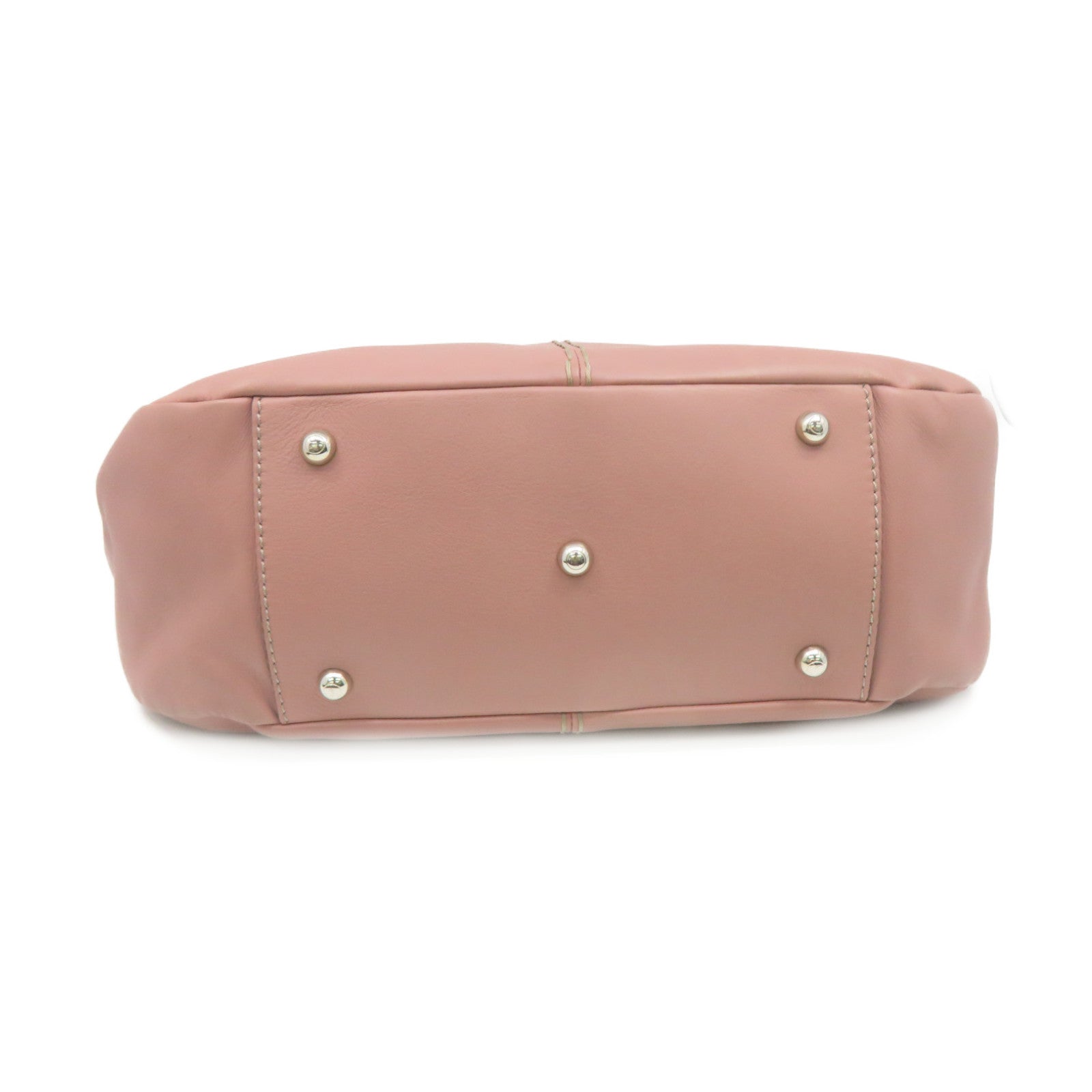 TOD'S Sheepskin Leather 2 Way Shoulder Bag Handle Shoulder Bag Pink Apricot