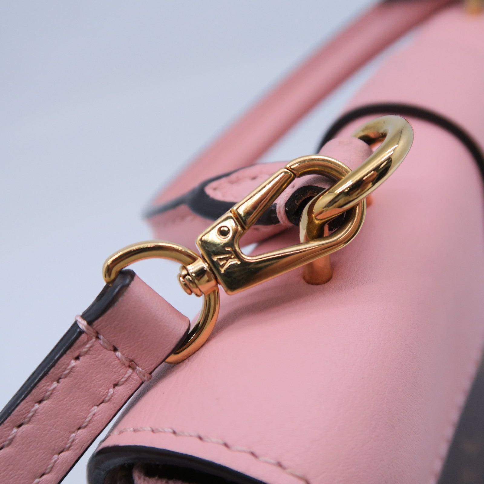 LOUIS VUITTON Monogram Locky BB金扣手挽肩背兩用袋粉紅色/啡色