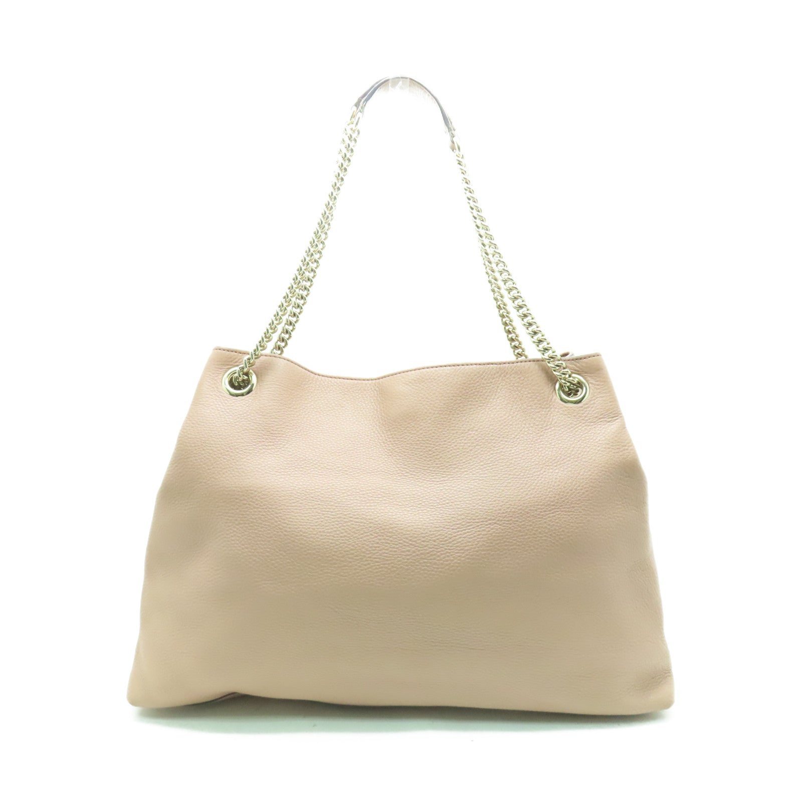 GUCCI 牛皮皮革Soho Chain Shoulder Bag金扣粉紅色