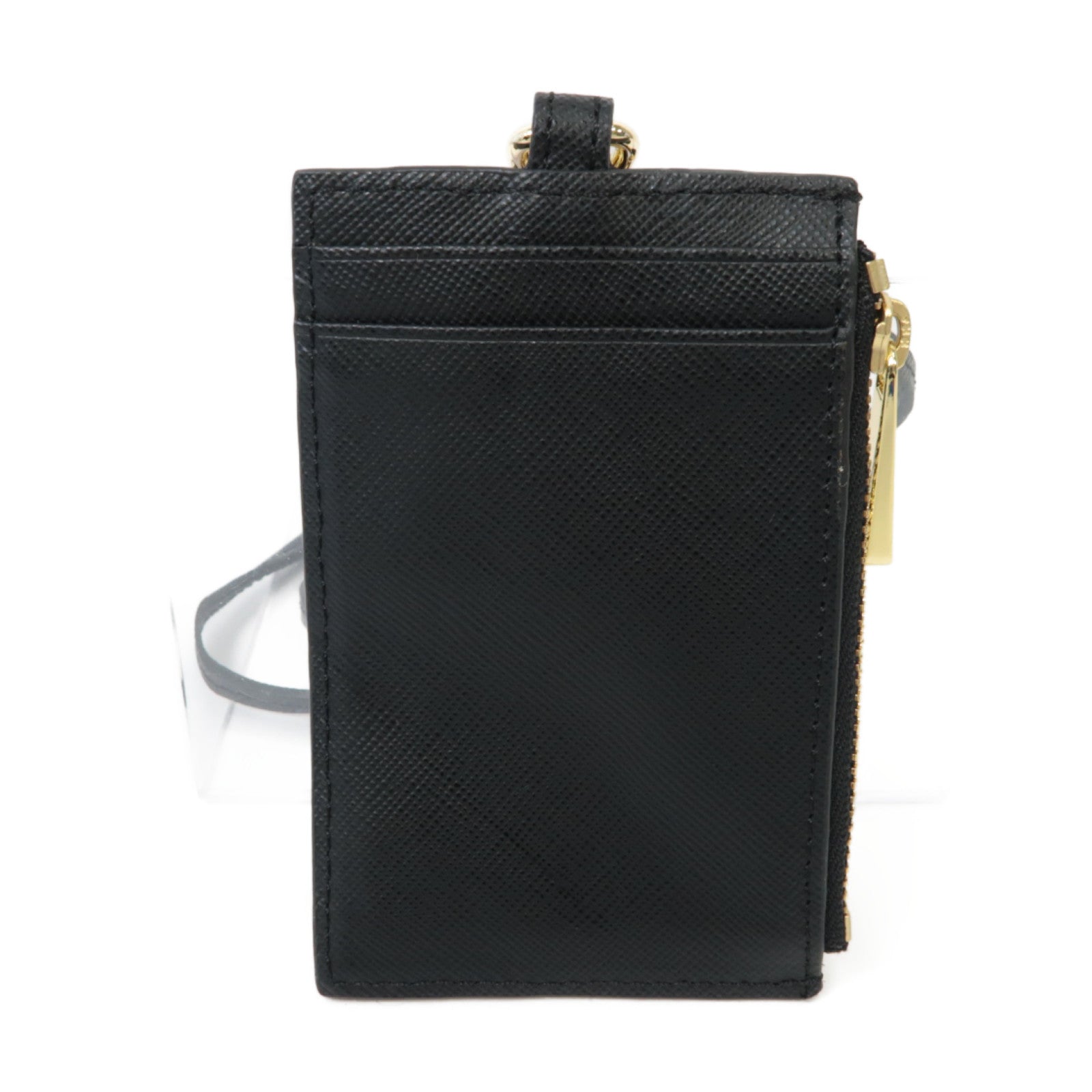 Tory Burch 牛皮皮革Card Holder金扣卡片套黑色