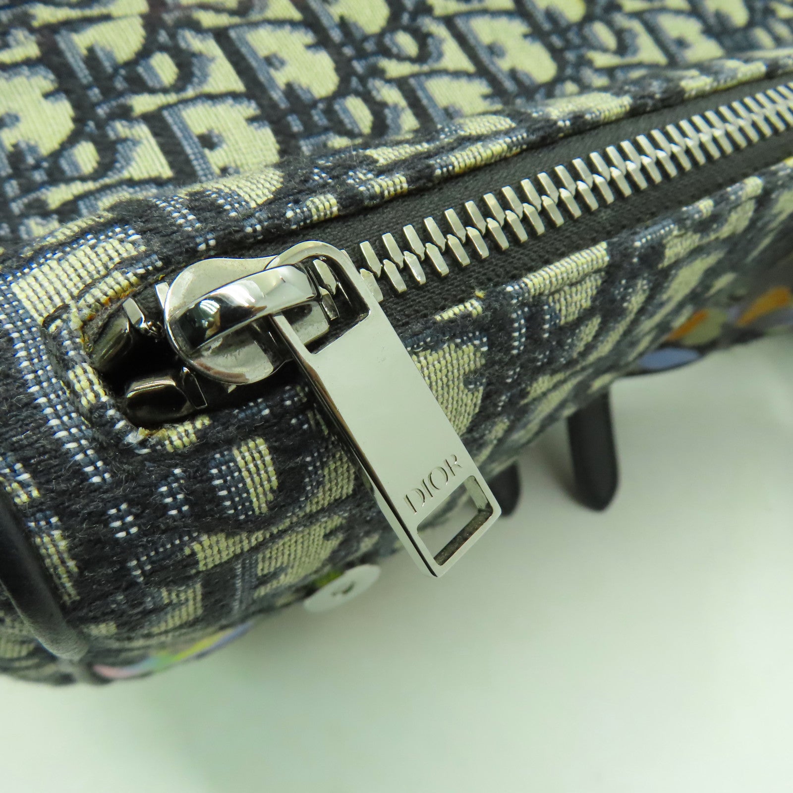 Dior 【激減優惠】帆布Saddle Shoulder Bag肩背袋藍色/黑色